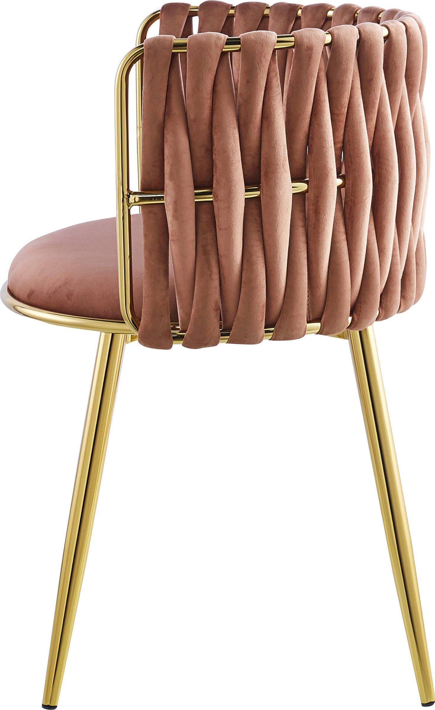 Kayoom Eetkamerstoel Stoel Milla 125 2-delige set, geweldig ontwerp van de rugleuning, ronde zitting (set, 2 stuks)