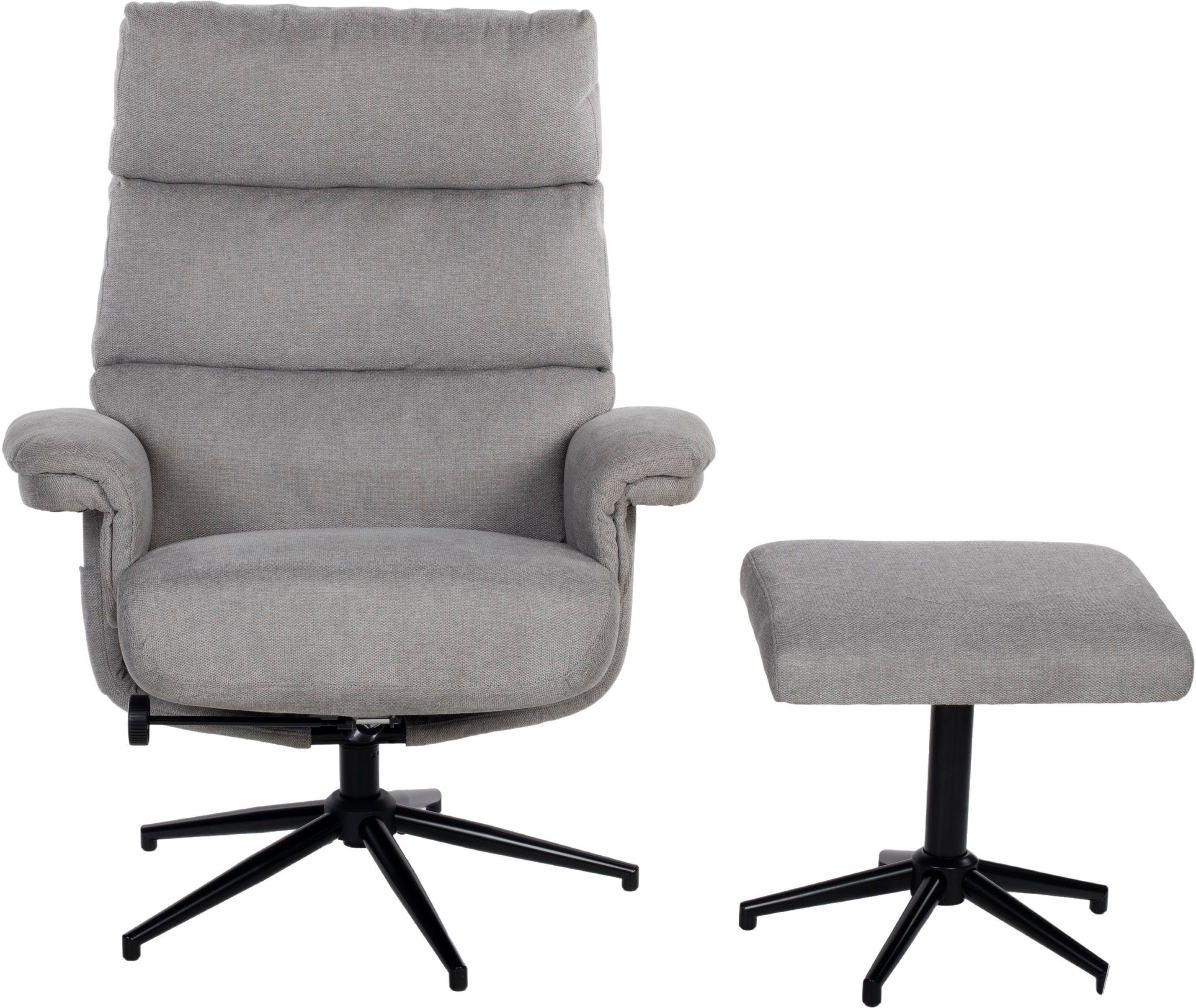 Duo Collection Relaxfauteuil Zalea met voetenbank en relaxfunctie, 360 graden draaibaar