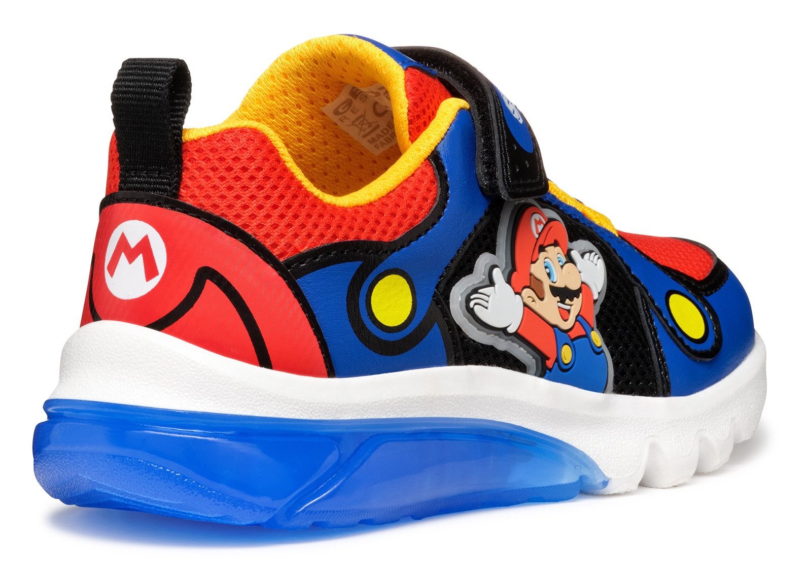 Geox Sneakers J CIBERDRON BOY lichtgevende schoen , retro sneaker, blink schoen met super mario motief
