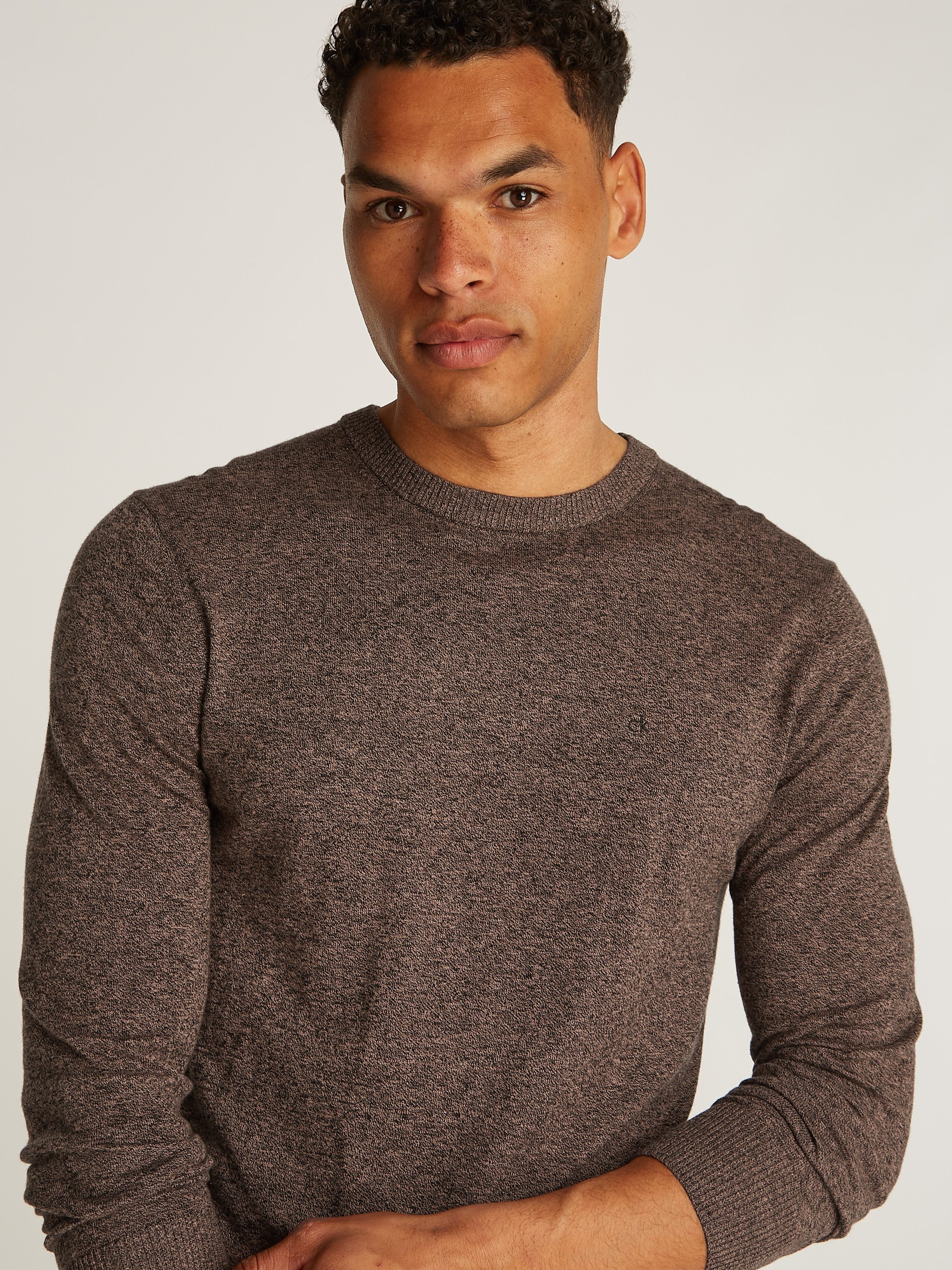 Calvin Klein Trui met ronde hals MOULINE CN SWEATER