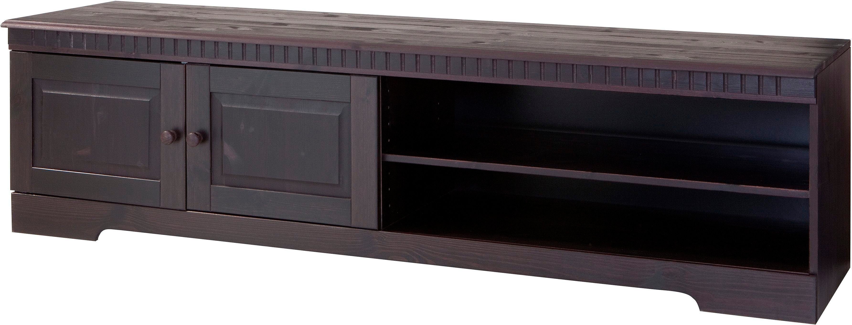 Home affaire Tv-meubel Cubrix Commode van mooi massief dennenhout, breedte 162 cm lowboards bruin