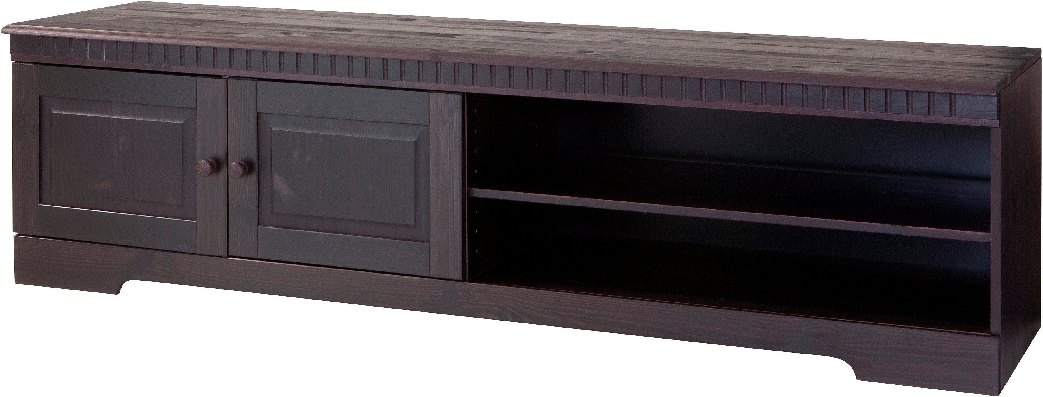 home affaire tv-meubel cubrix van mooi massief grenenhout, breedte 162 cm bruin