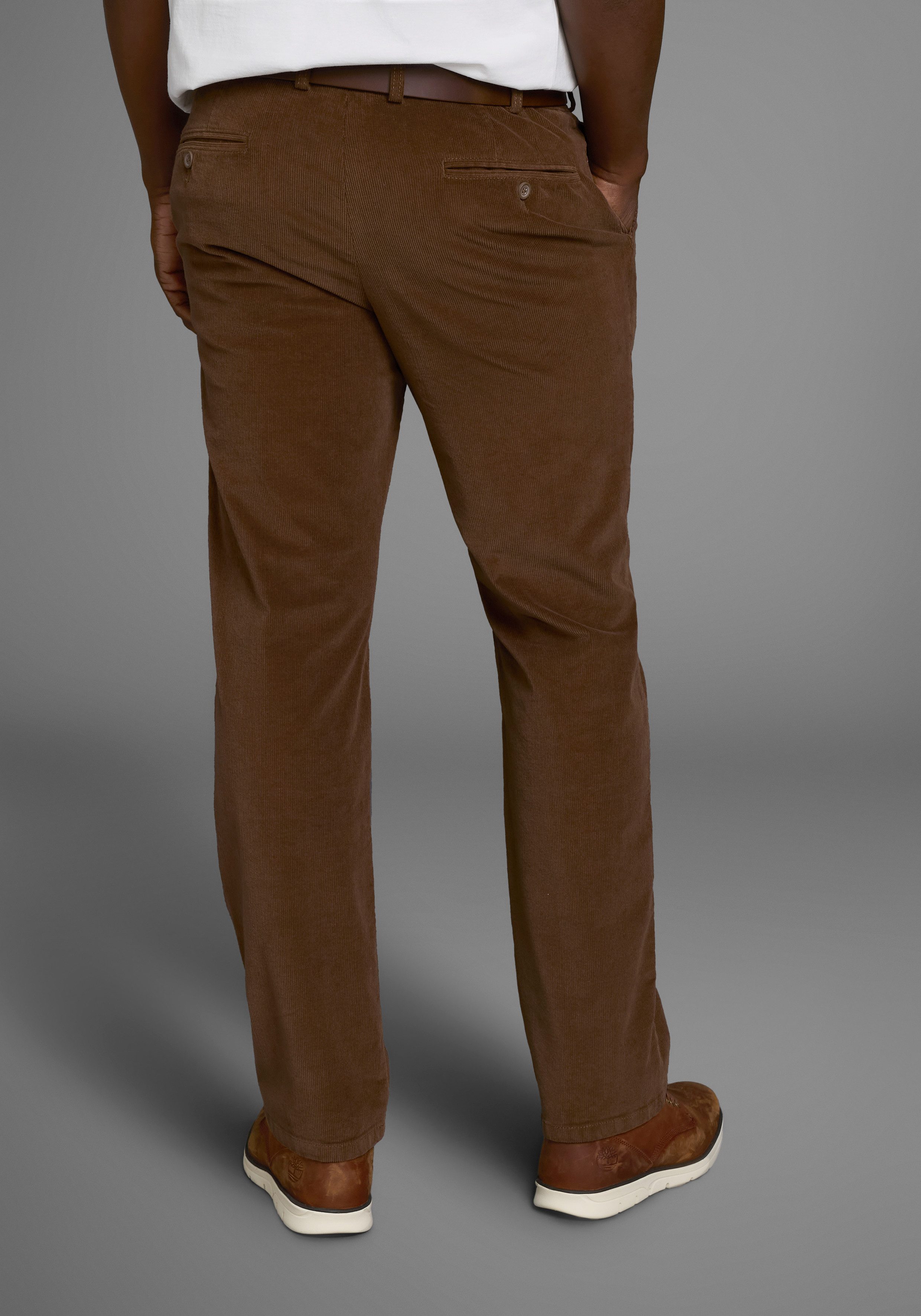 Man's World Broek met elastische band Van cord met stretchband