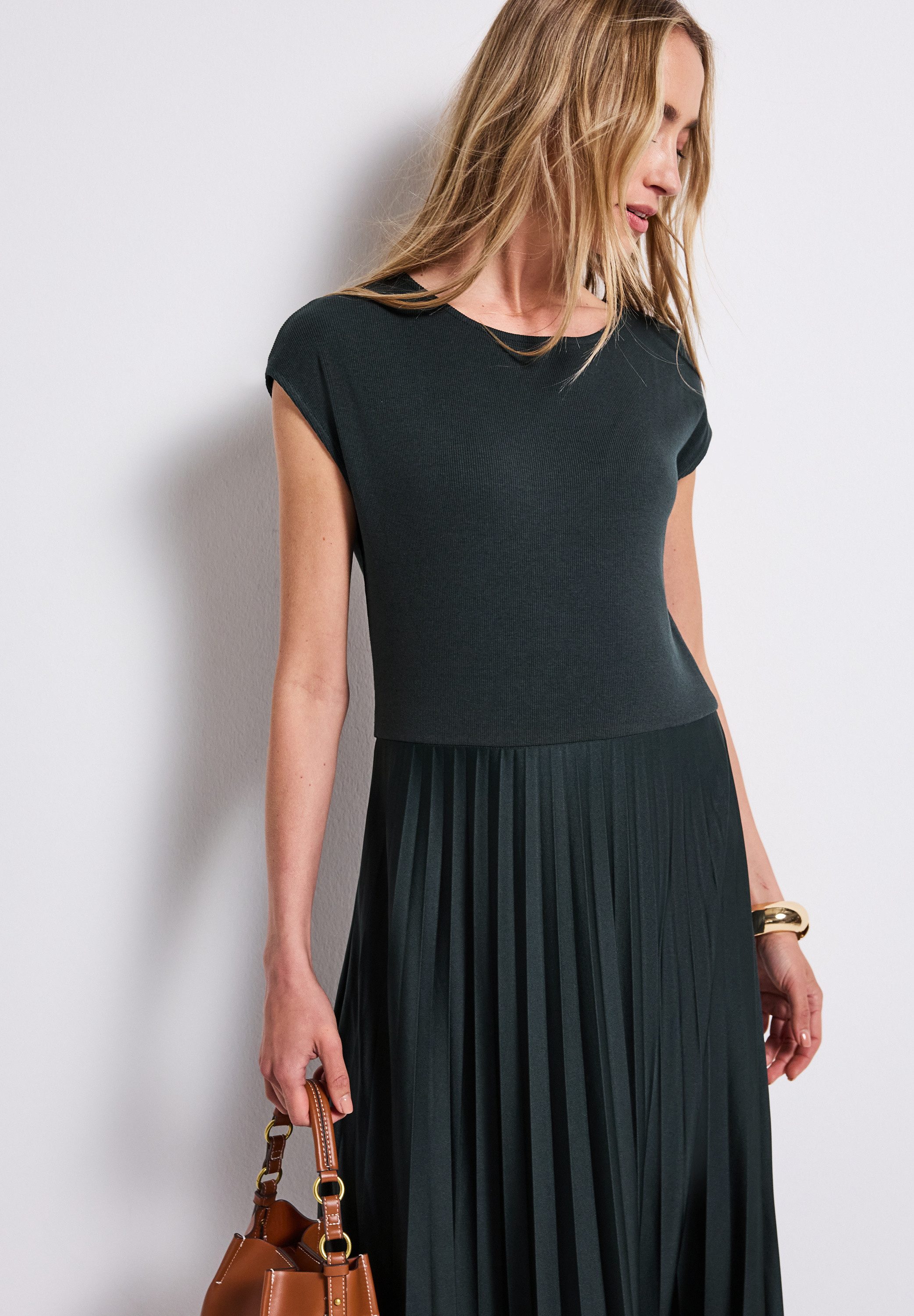 STREET ONE Midi-jurk met plissé-rok