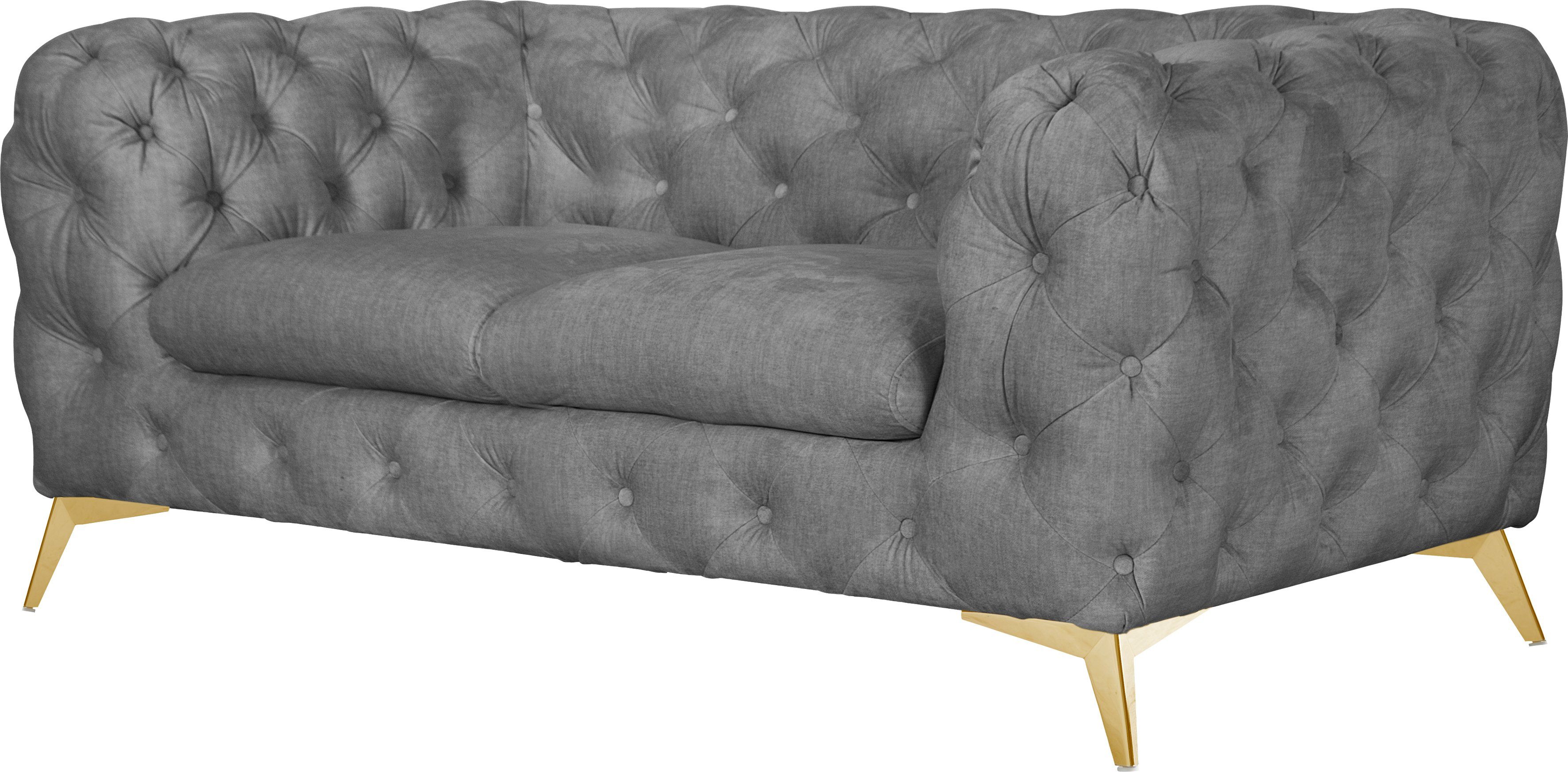 Leonique Chesterfield-bank Glynis luxueuze capitonnage, moderne chesterfield look, kleur van de poten ter keuze