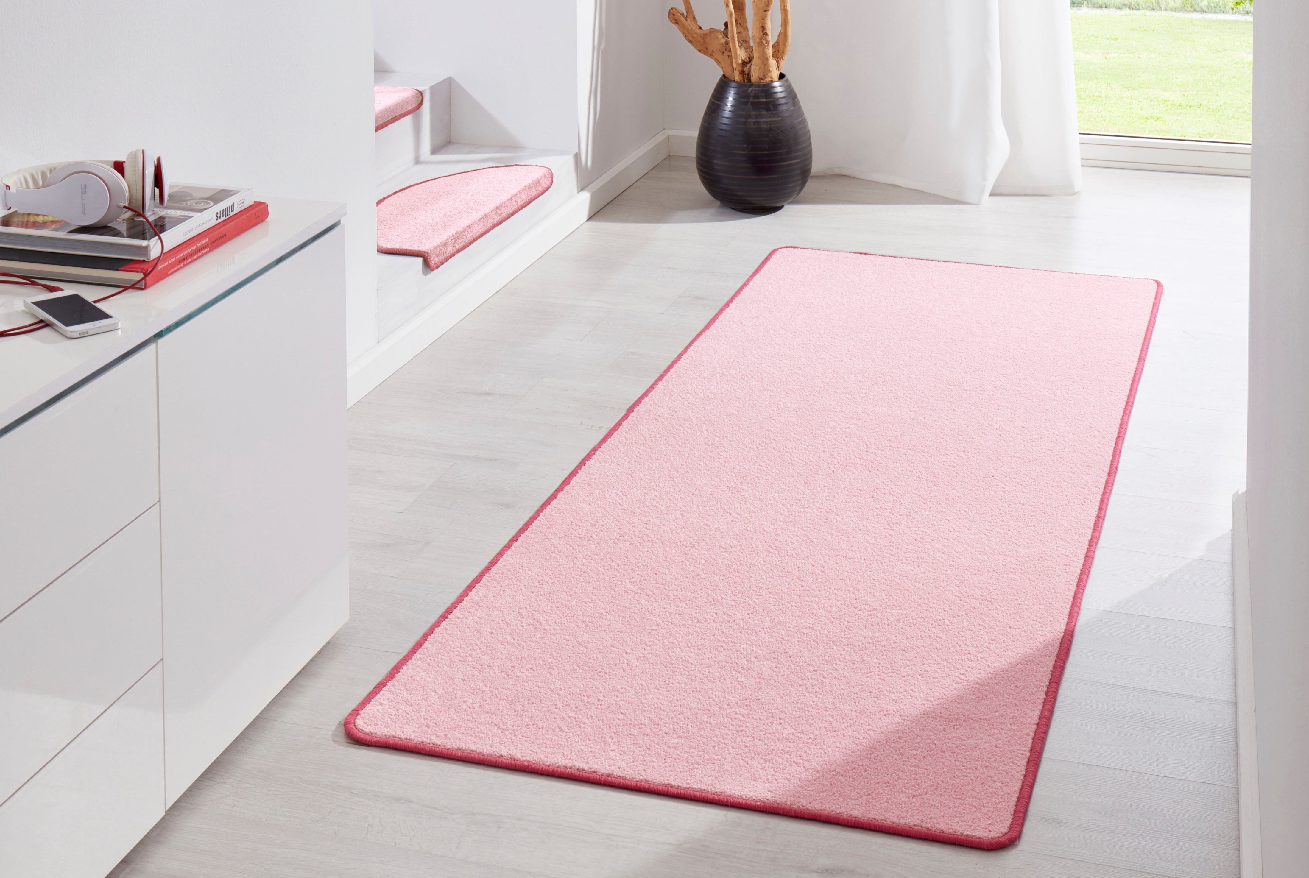 HANSE Home Vloerkleed Fancy Kortpolig, loper, effen, geketteld, woonkamer, slaapkamer, eetkamer