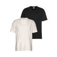 otto products t-shirt gots-gecertificeerd – duurzaam van biokatoen (set, set van 2) wit