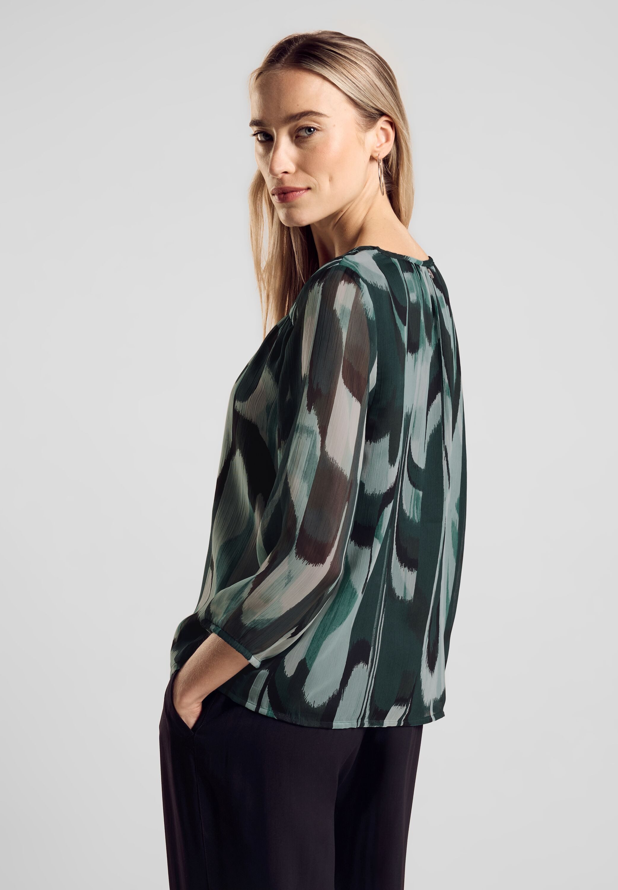 STREET ONE Chiffon blouse met print all-over