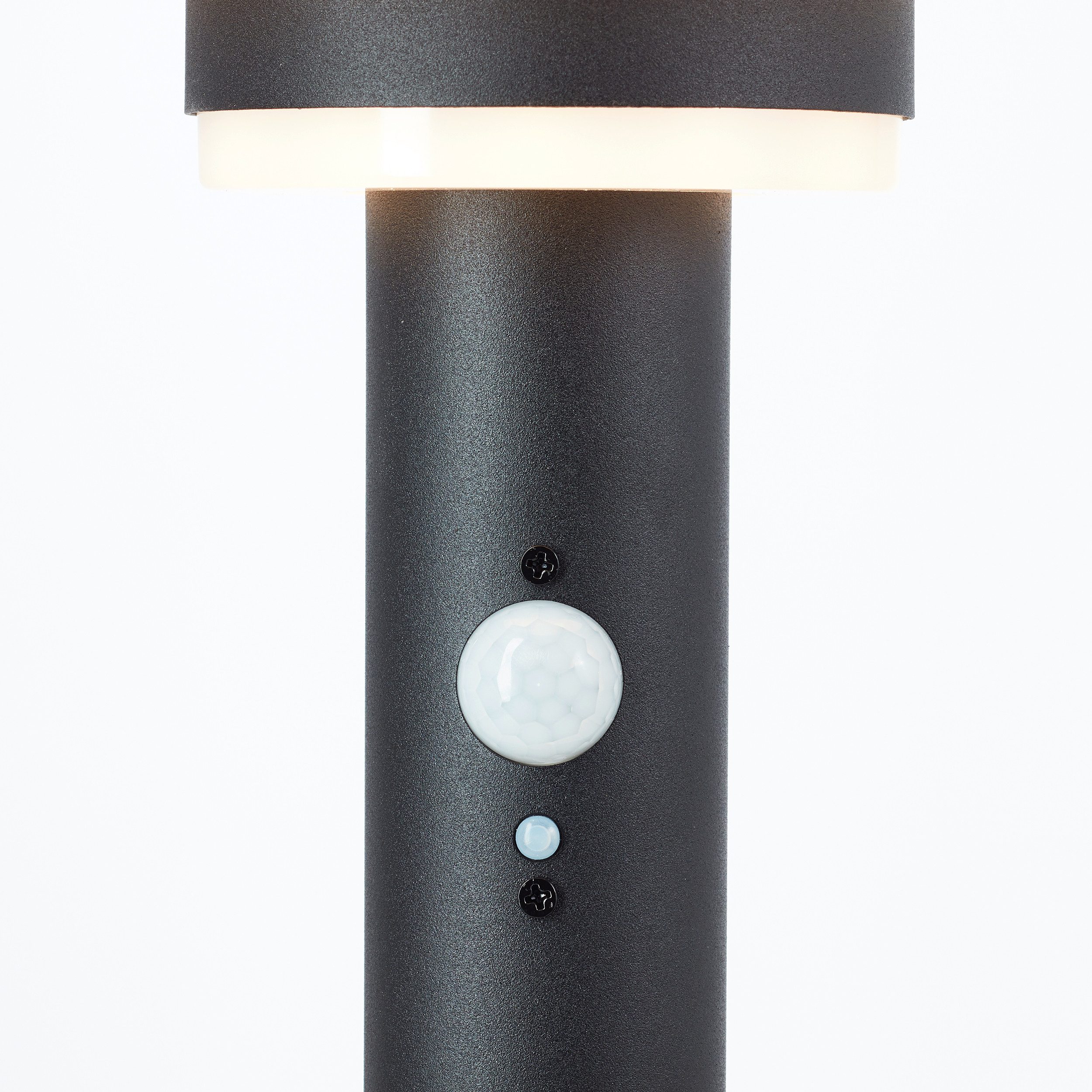 Brilliant Leuchten Led-vloerlamp voor buiten Garvina Zonne-energie, 85 cm, 430 lm, 3000 K, roestvrij staal, zwart (1 stuk)