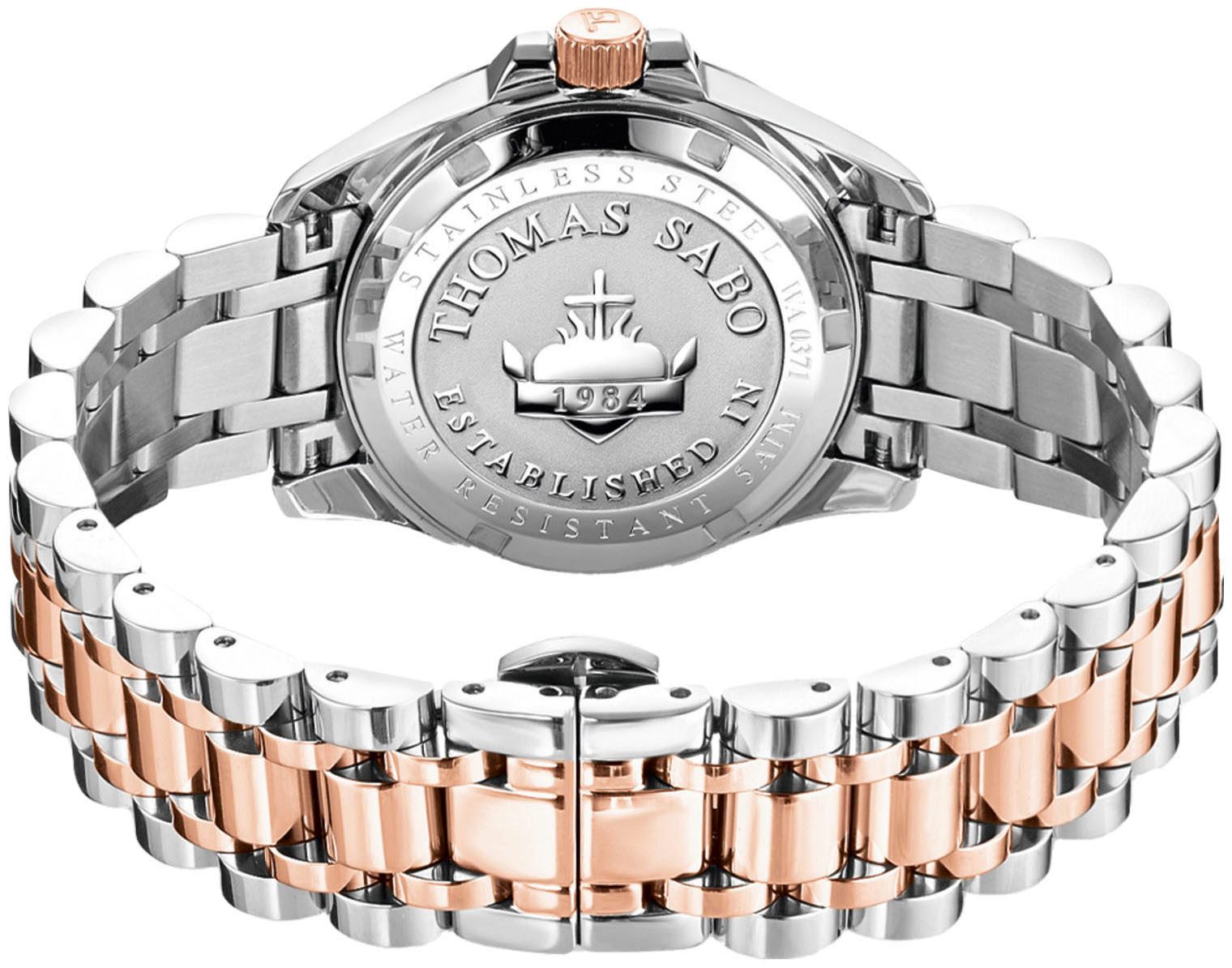 THOMAS SABO Kwartshorloge DIVINE Polshorloge, dameshorloge, datum, mineraalglas met saffiercoating