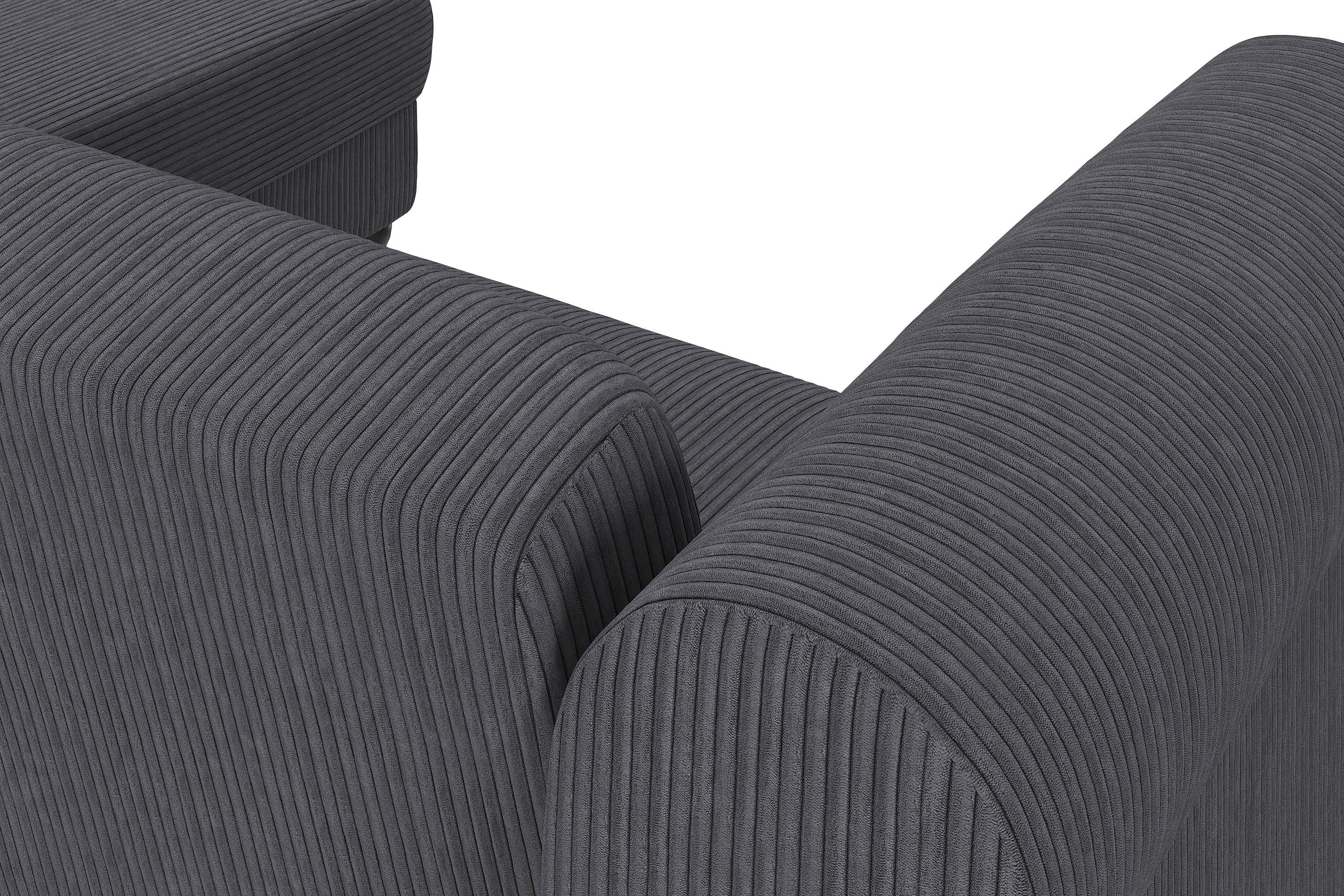 Dorel Home Hoekbank Felix II, L-model, bedbank 241cm (ligoppervlak 108x195 cm),