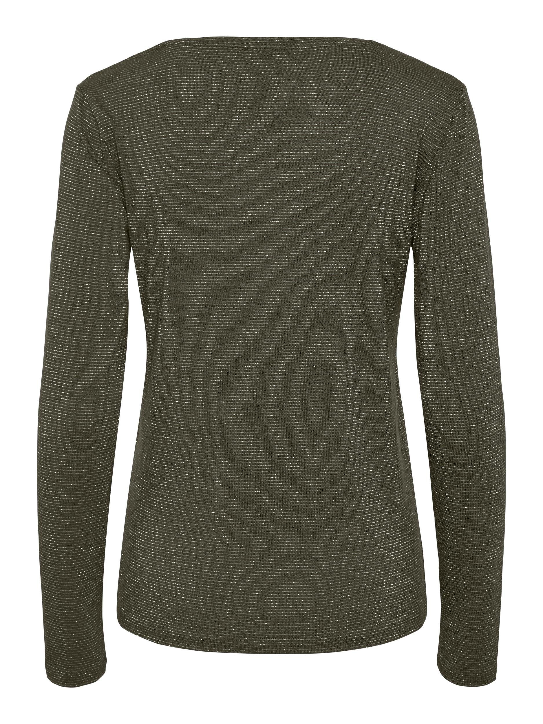 online | Shirt OTTO PCBILLO shoppen STRIPES LUREX NOOS LS V-hals pieces met V-NECK