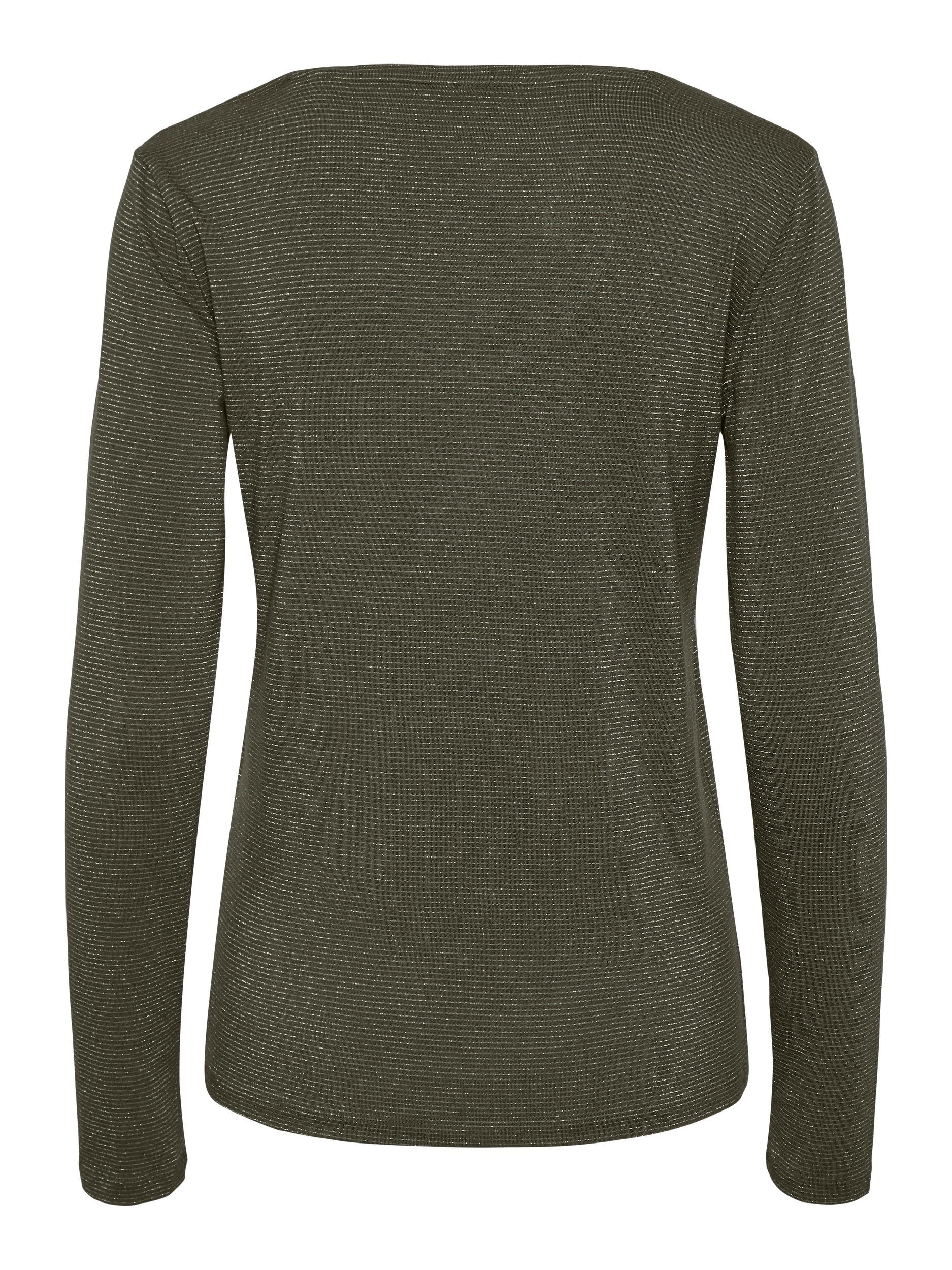 pieces Shirt met V-hals PCBILLO LS V-NECK LUREX STRIPES NOOS online shoppen  | OTTO