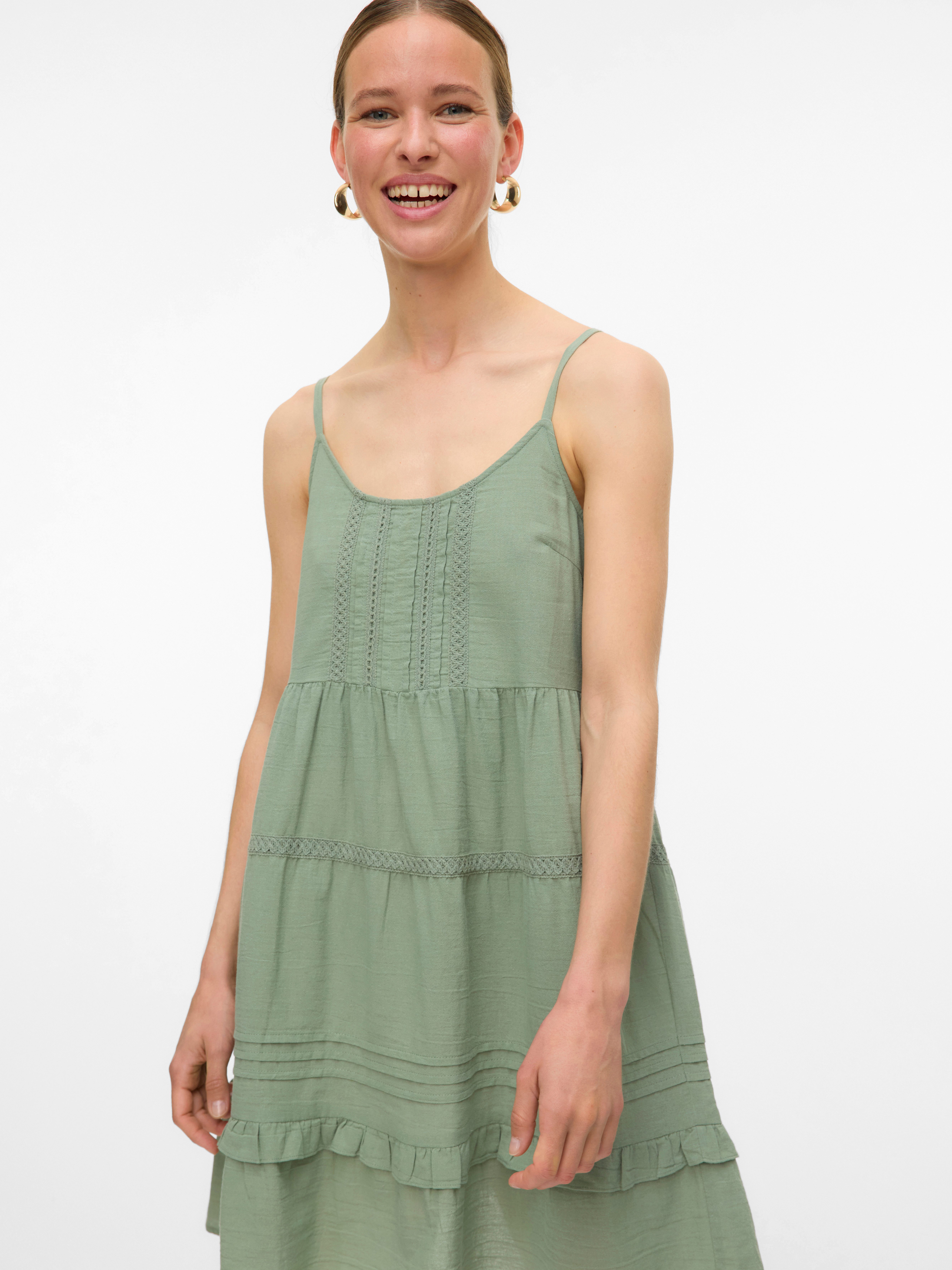 Vero Moda Jurk met bandjes VMPRETTY SHORT SINGLET DRESS WVN GA NOOS