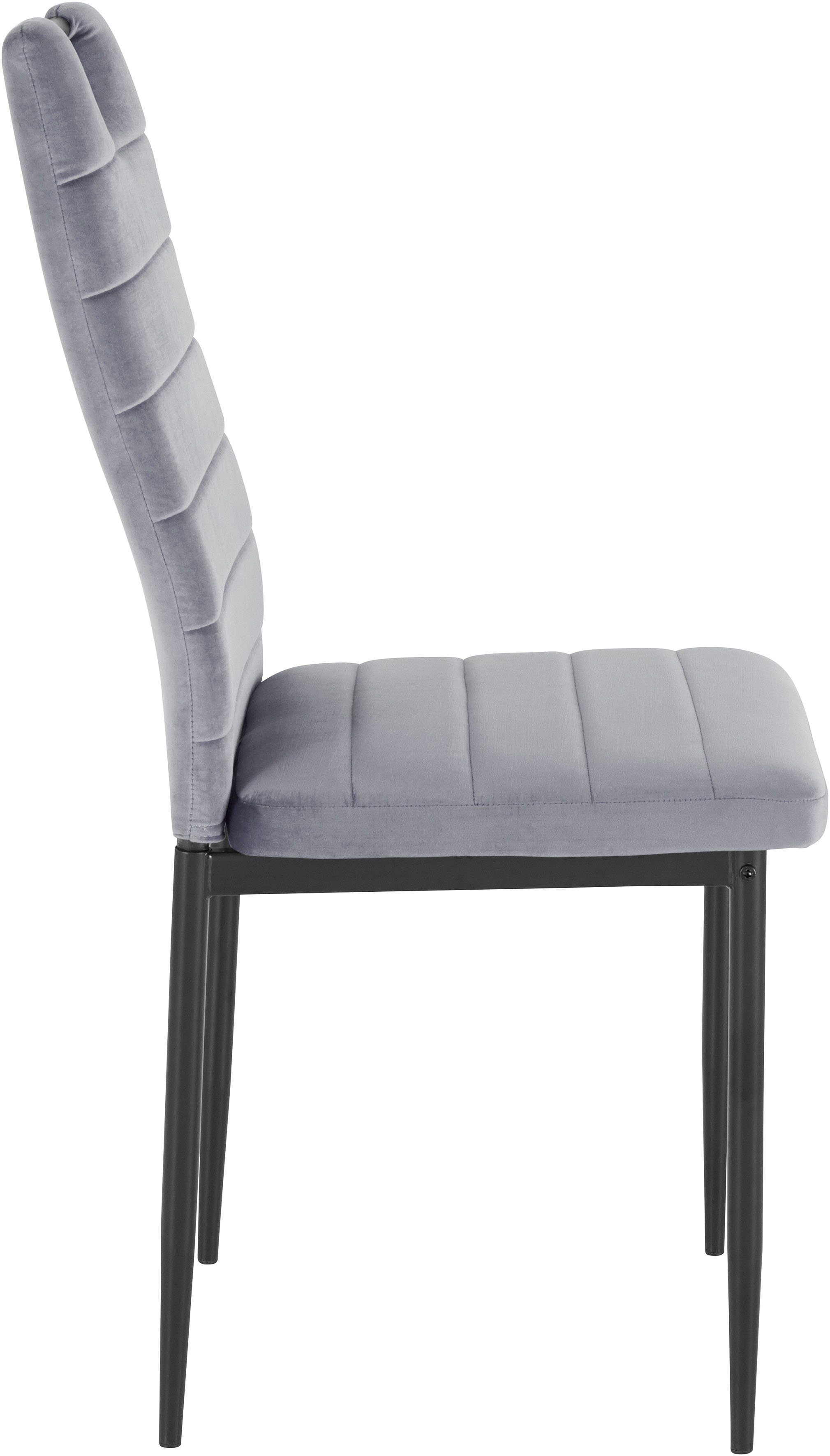 INOSIGN Eetkamerstoel (set van 2 of 4) met veloursovertrek, rugleuning met handgreep (set)