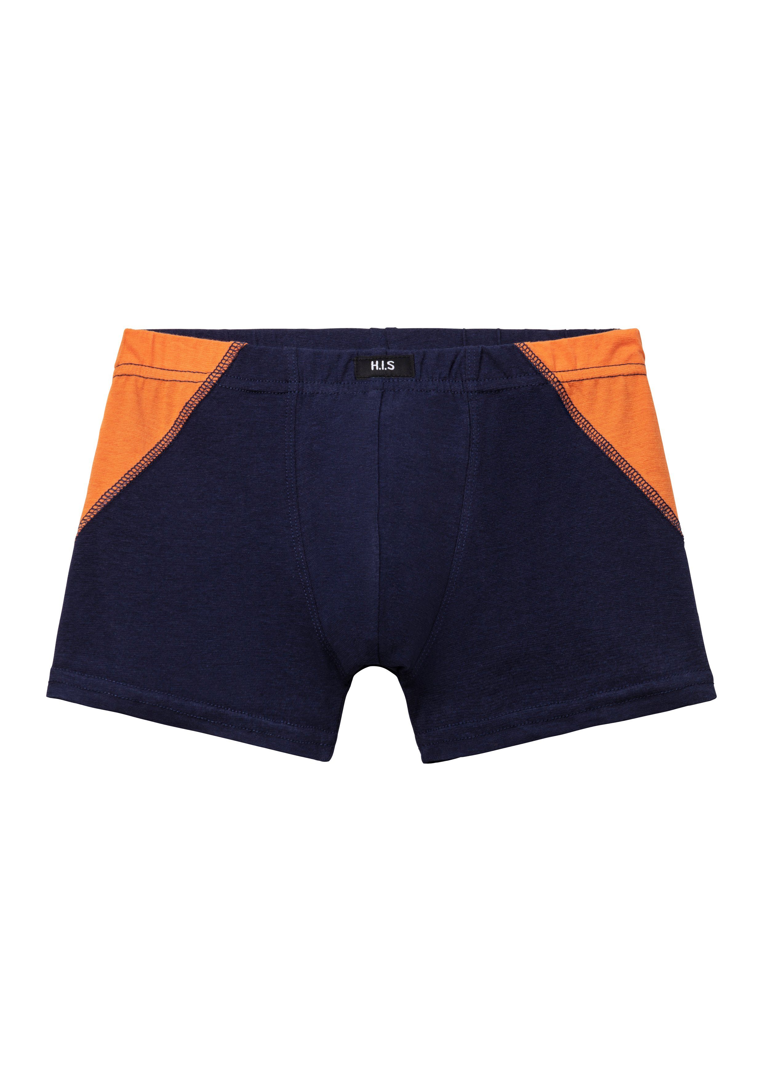 H.I.S Boxershort voor jongens met coole colourblocking voor een sportieve verschijning (set, 4 stuks)