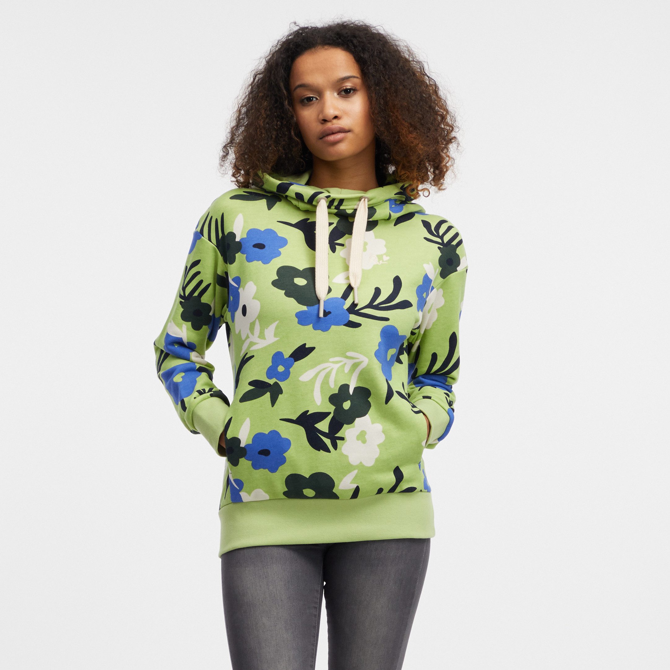 Ragwear Hoodie YODIS PRINT met bloemetjes all-over print