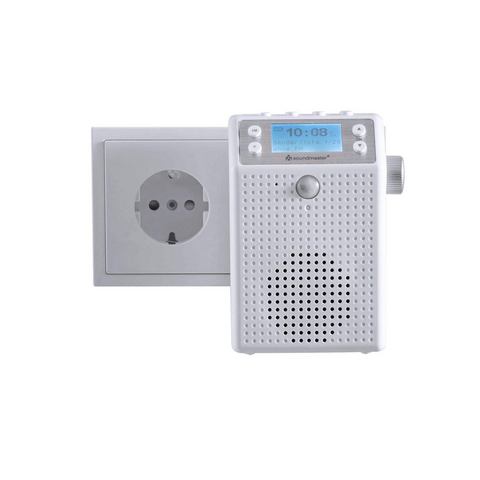 soundmaster DAB60WE Stopcontactradio DAB+, FM Bluetooth, DAB+, FM, USB Handsfreefunctie, Incl. micro