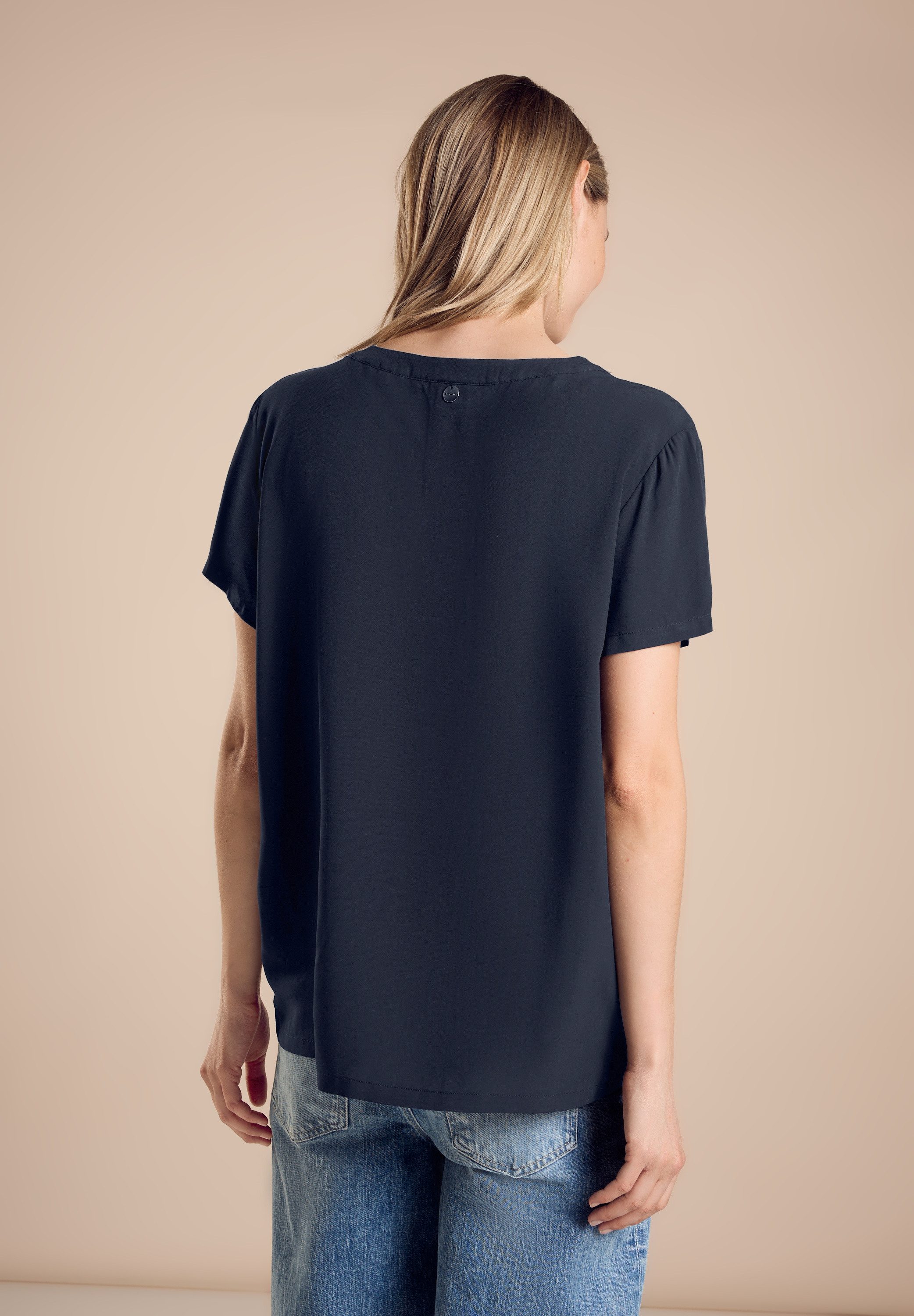 STREET ONE Blouse met korte mouwen met borduurwerk