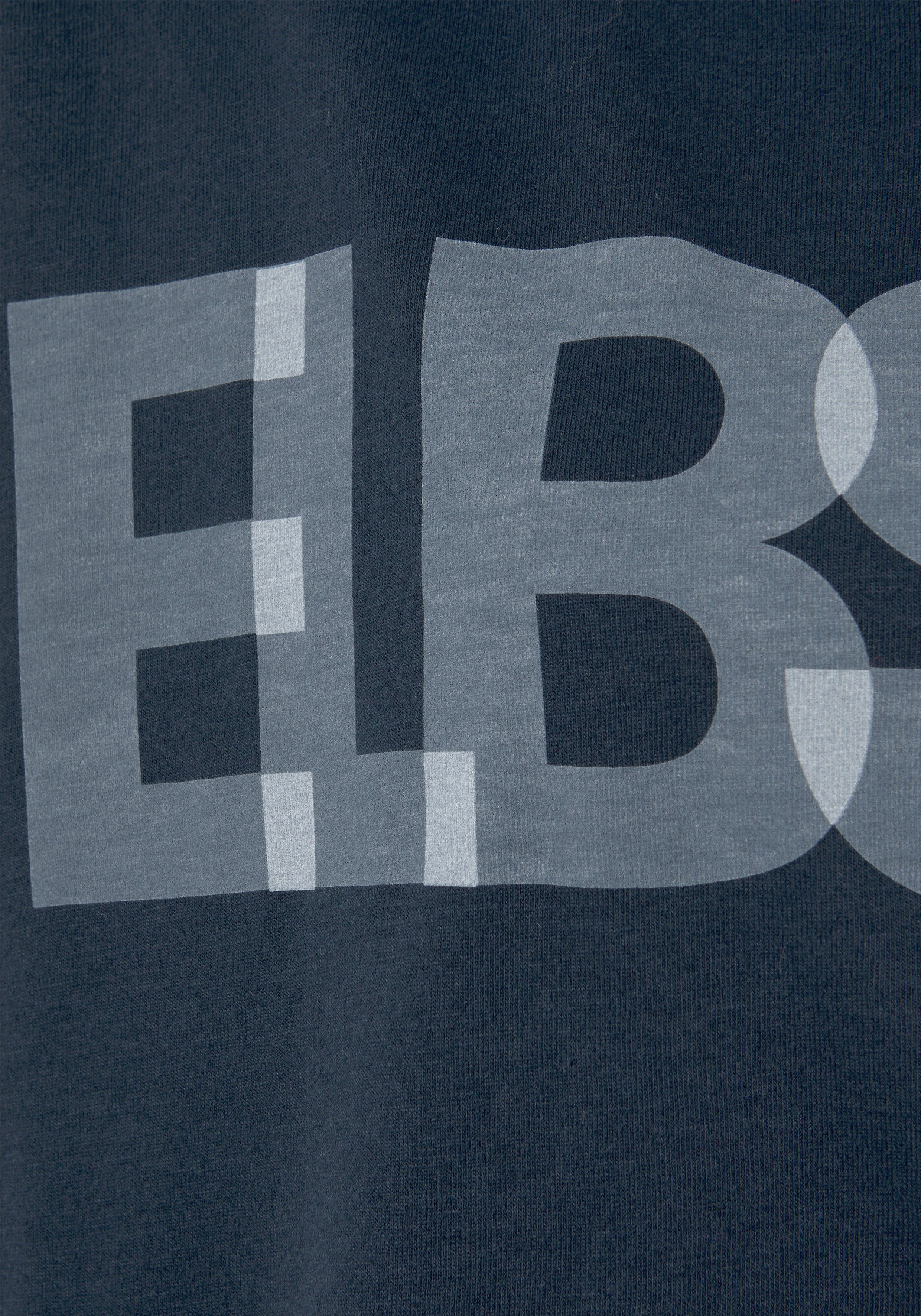 Elbsand Shirt met 3/4-mouwen met logoprint, katoenmix, losse pasvorm
