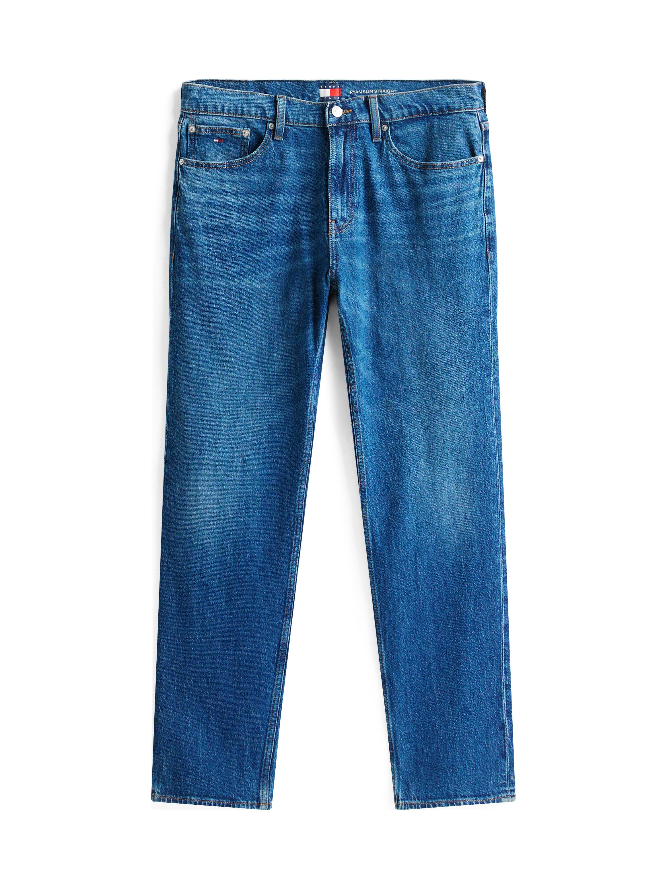 TOMMY JEANS Slim fit jeans RYAN SLIM STRAIGHT met gestempeld logo