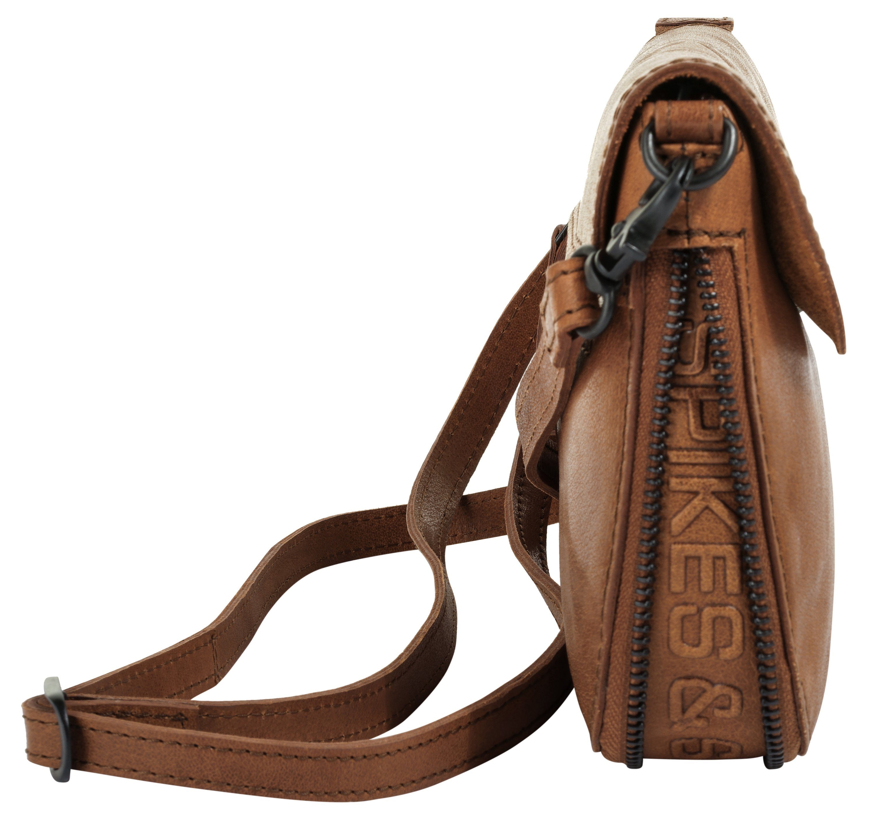 Spikes & Sparrow Schoudertas echt leder