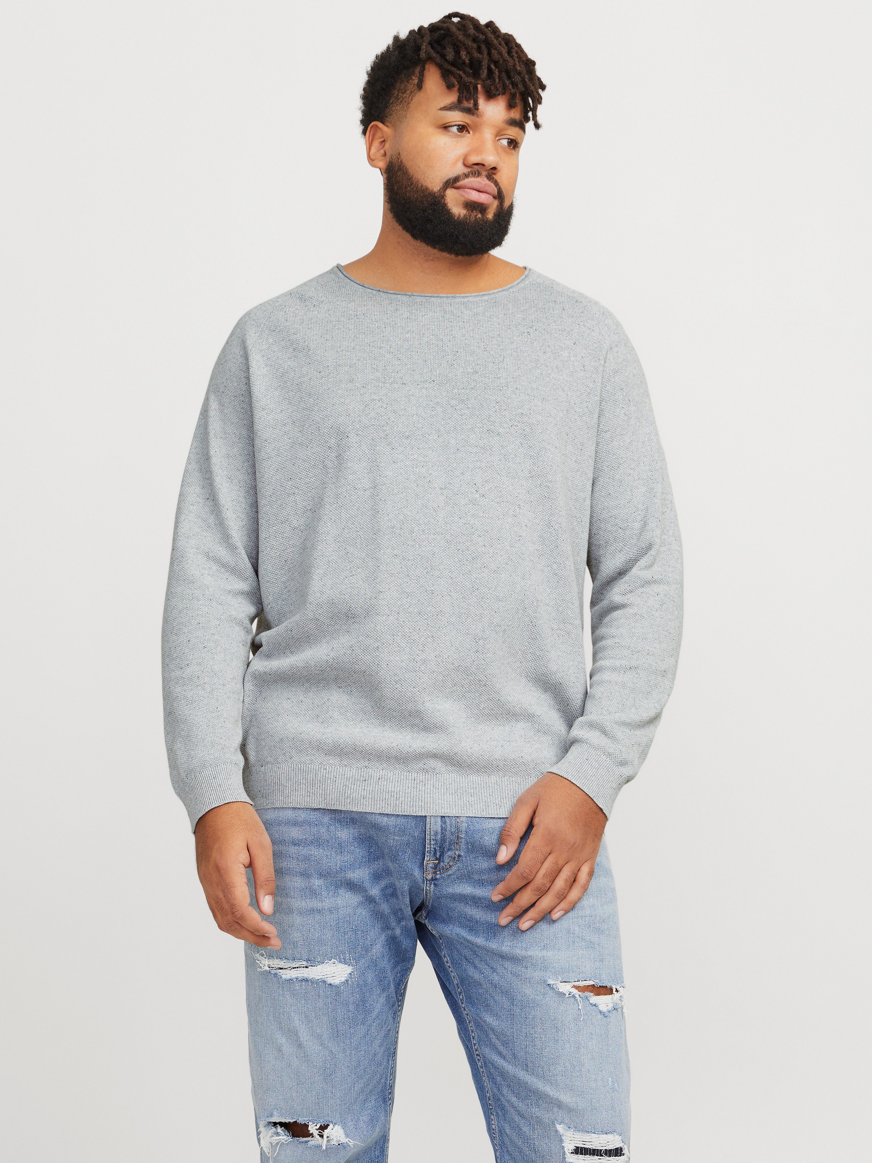 Jack & Jones PlusSize Trui met ronde hals JJEHILL KNIT CREW NECK NOOS PLS