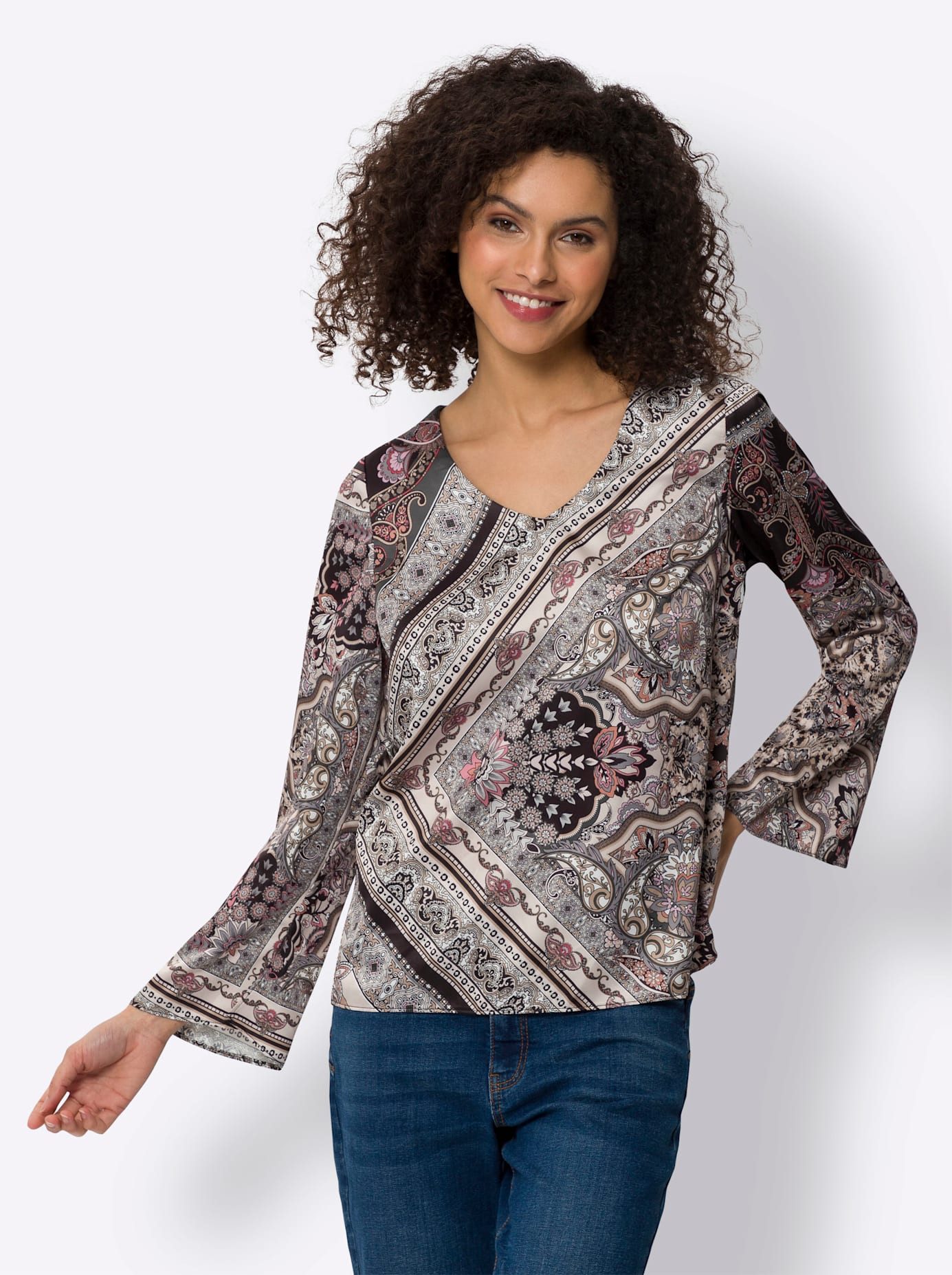 heine Gedessineerde blouse