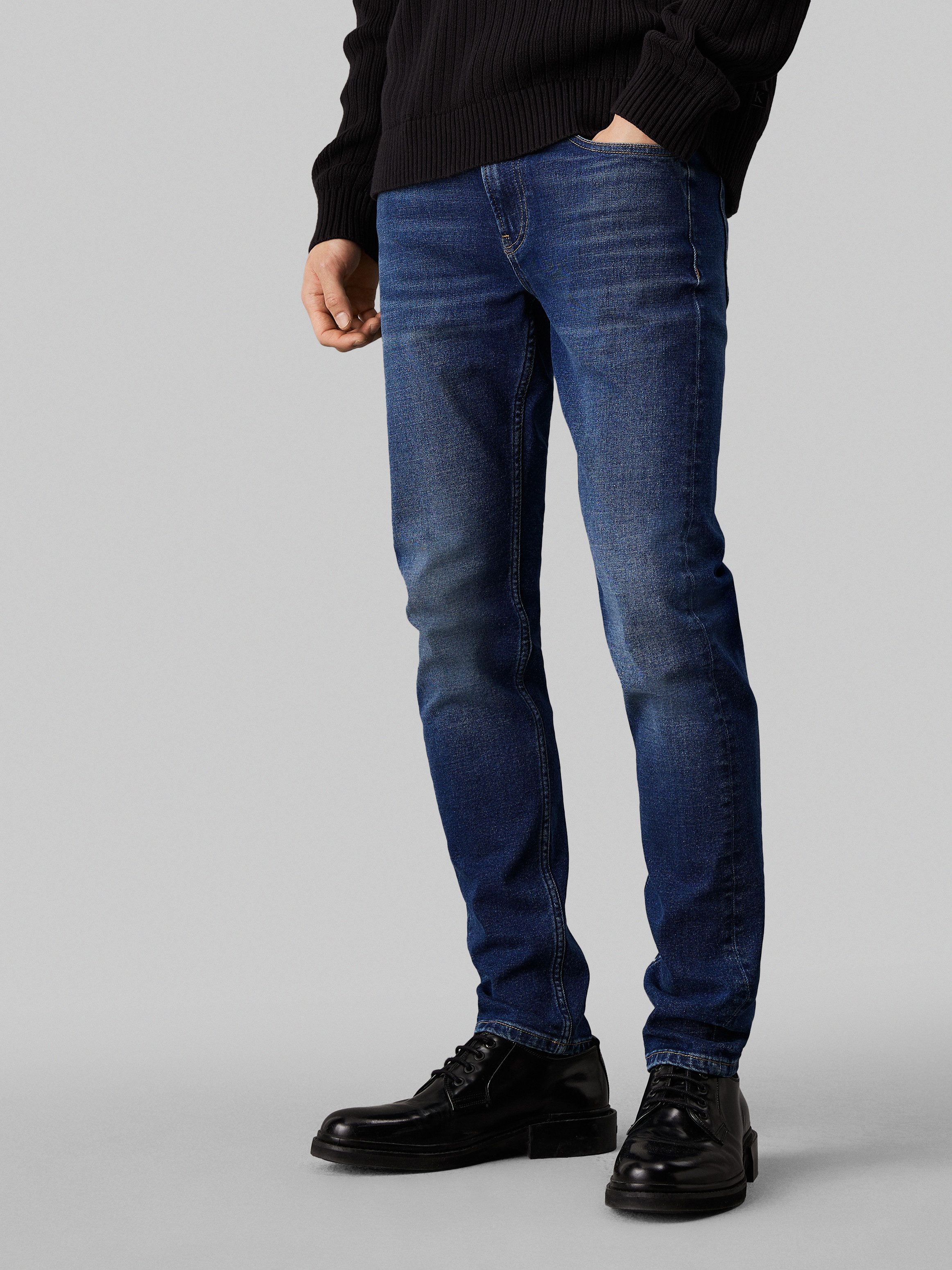 Calvin Klein Slim fit jeans SLIM TAPER in 5-pocketsstijl heren slim fit jeans maat 30 blauw