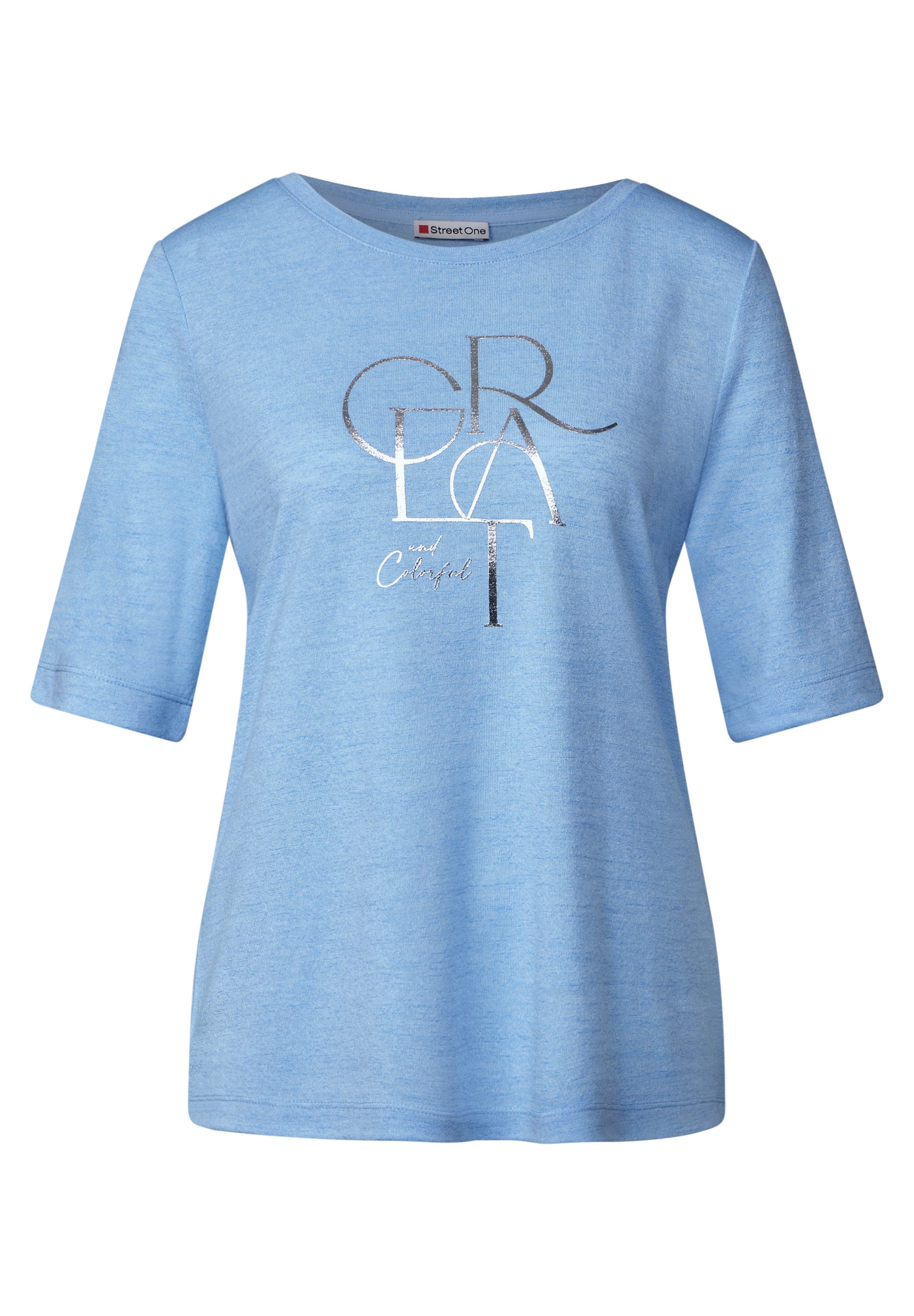 STREET ONE T-shirt met folie-tekst