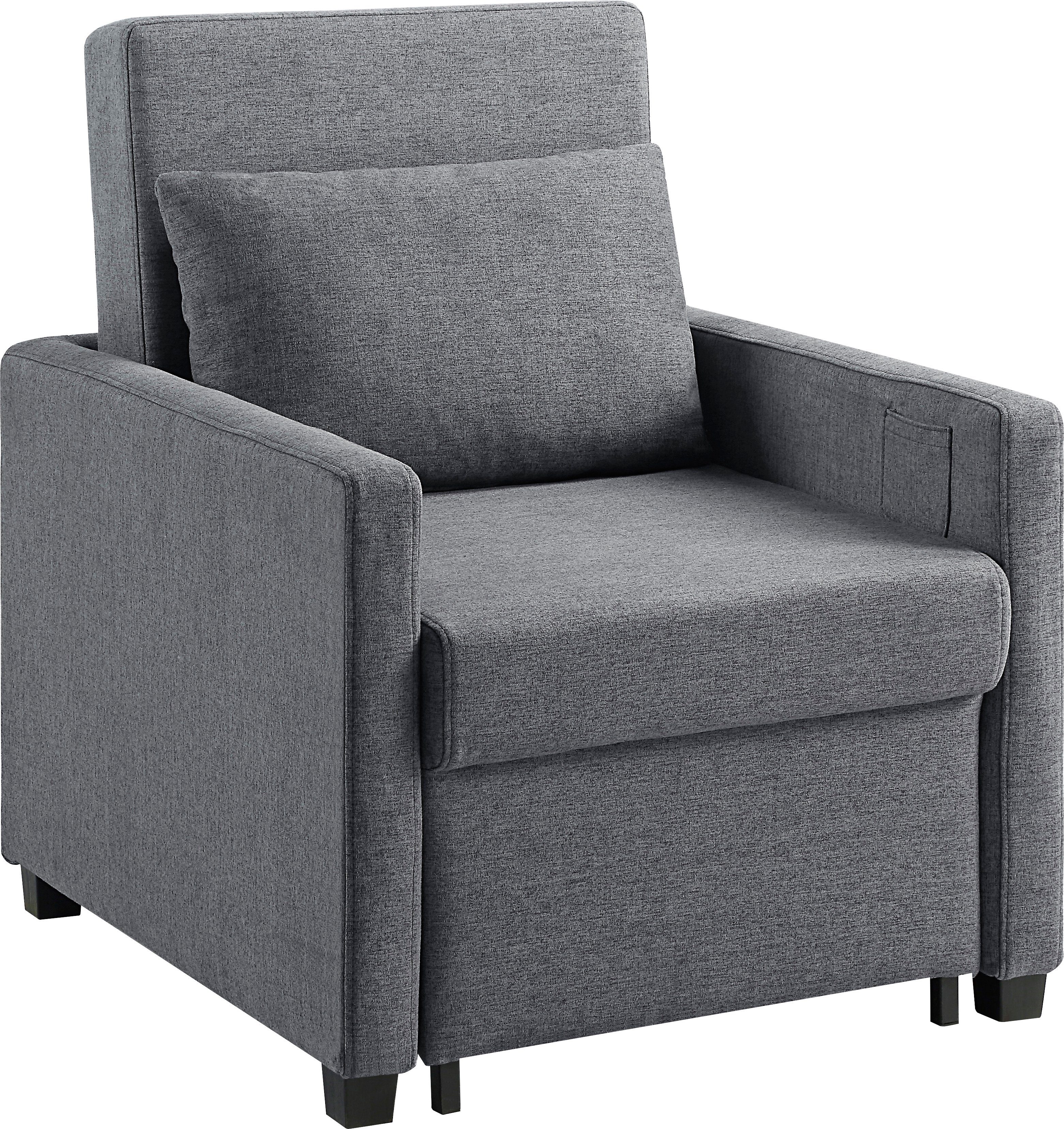 ATLANTIC home collection Relaxfauteuil Jerry met slaapfunctie, als logeerbed en inclusief kussens