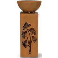 easymaxx decoratieve ledverlichting ginko in- en outdoor, easymaxx led-sierzuil roest-look, 59 cm (1 stuk) bruin