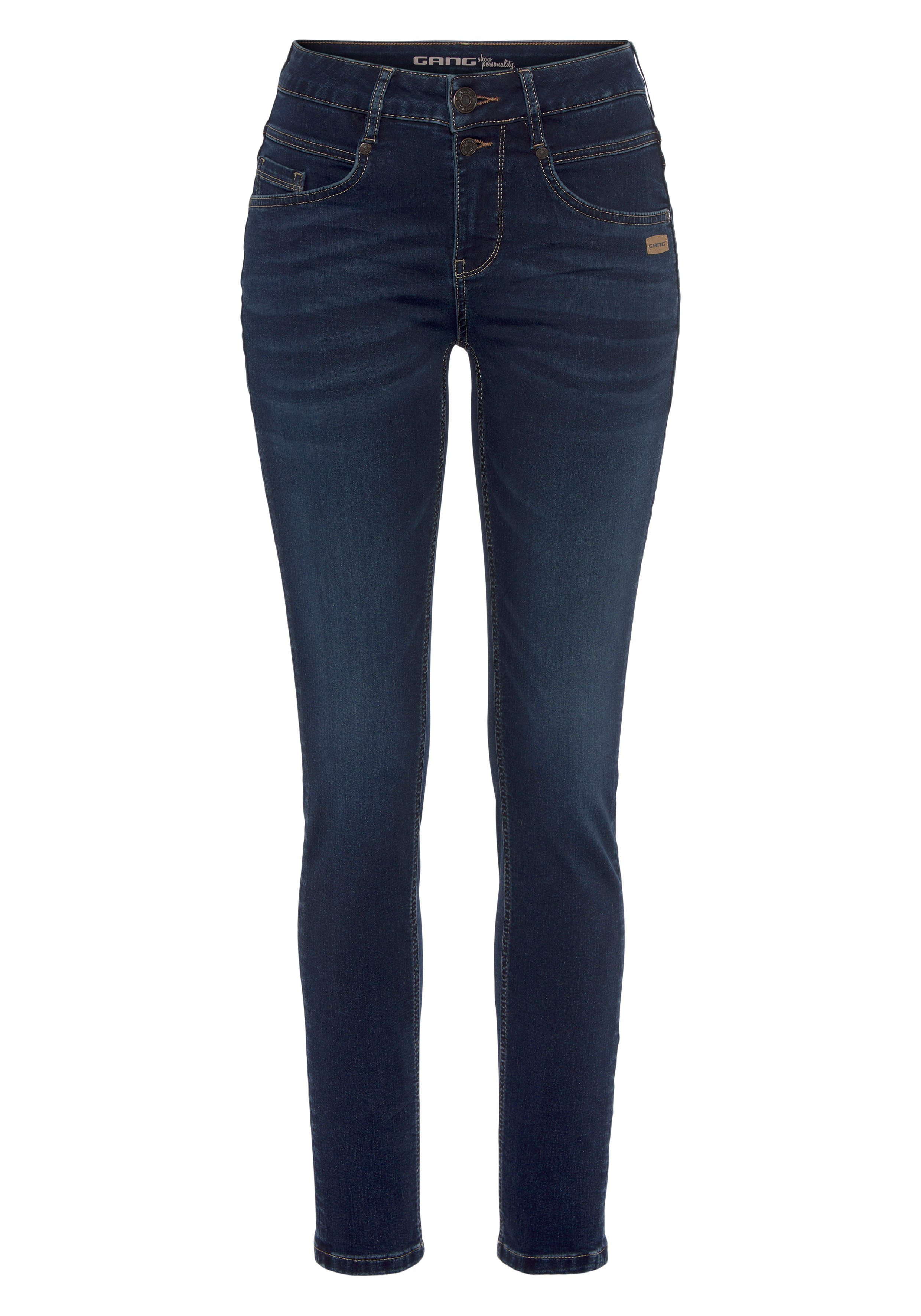 GANG Skinny fit jeans 94MORA met 3-knoopsluiting en pas voor
