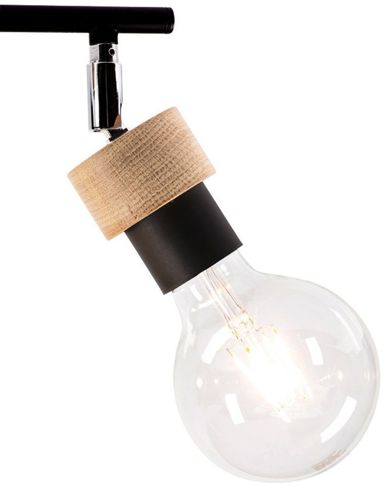 BRITOP LIGHTING Plafondlamp MARJOLAINE Beweegbare spots, van eikenhout, FSC®-certificaat (1 stuk)