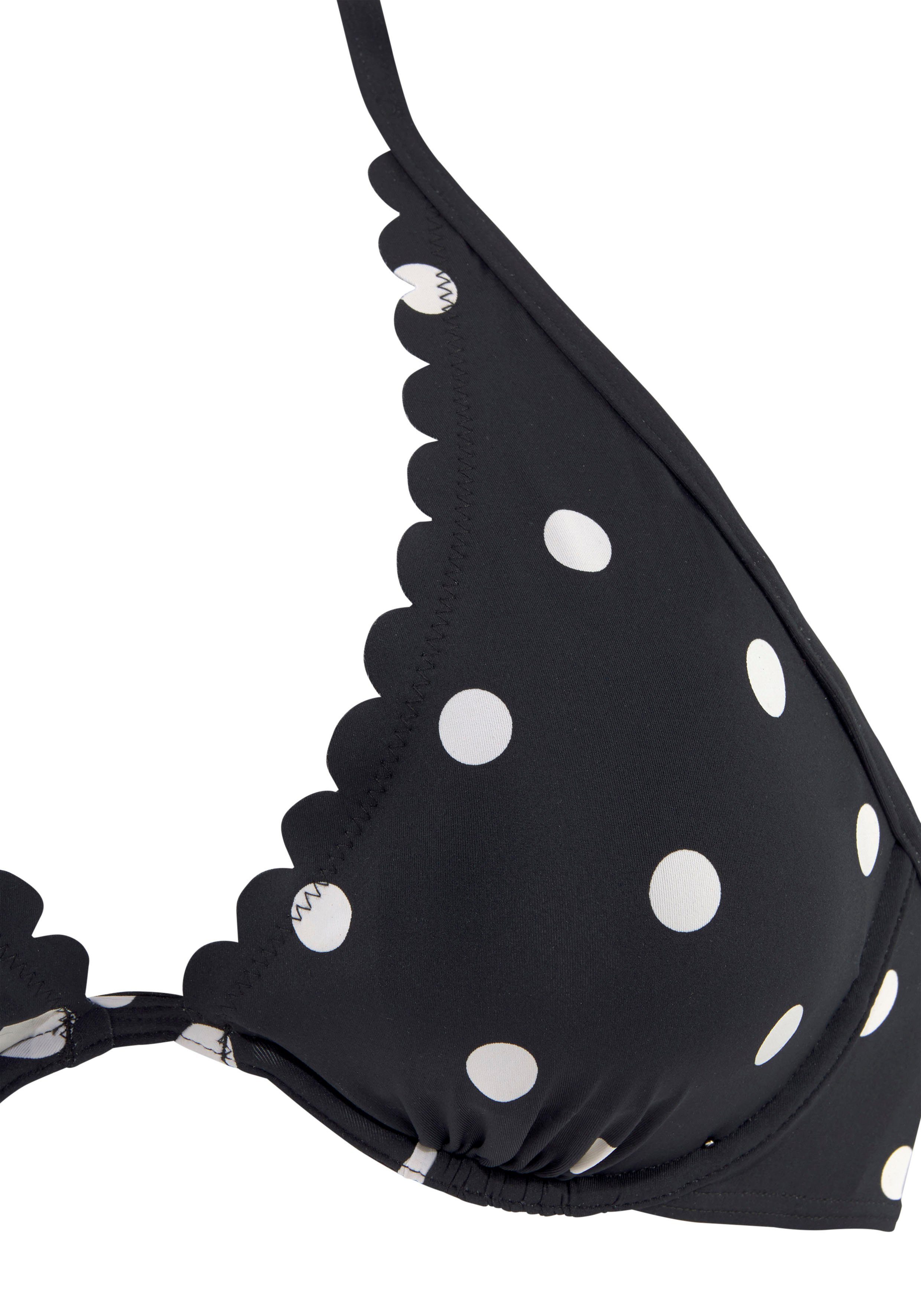 Lascana Bikinitop met beugels Jada met schulprandjes en stippendessin