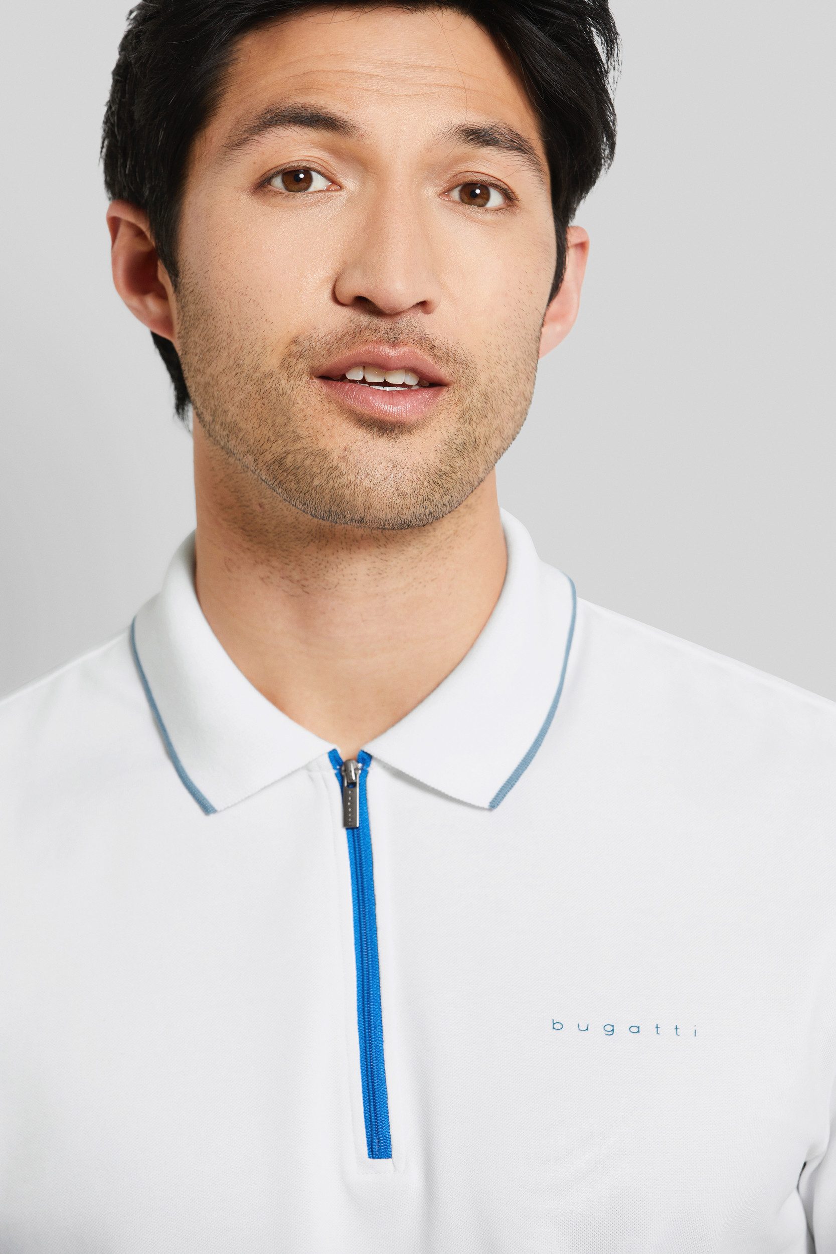 Bugatti Poloshirt met een ritssluiting