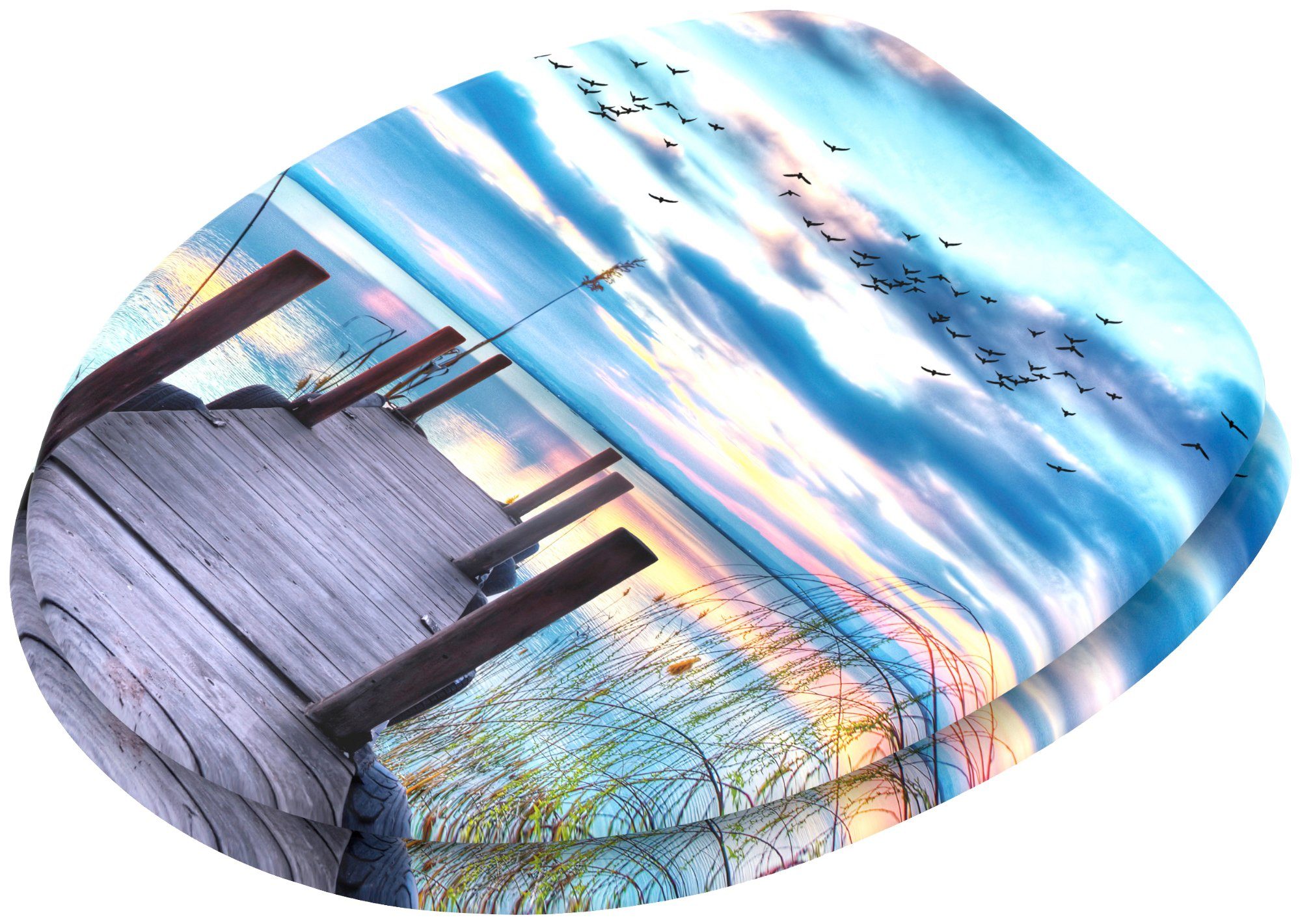 Sanilo Toiletzitting Sunset met softclosemechanisme, bxl: 37,7x 42,0 - 47,0 cm