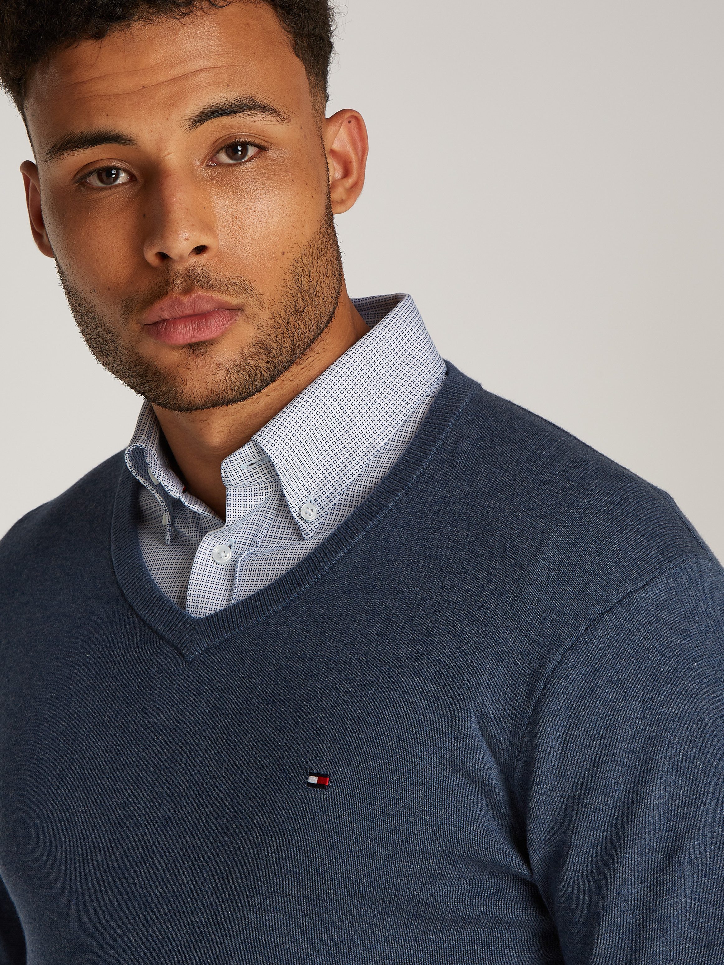 Tommy Hilfiger Gebreide trui ESSENTIAL COTTON V NECK