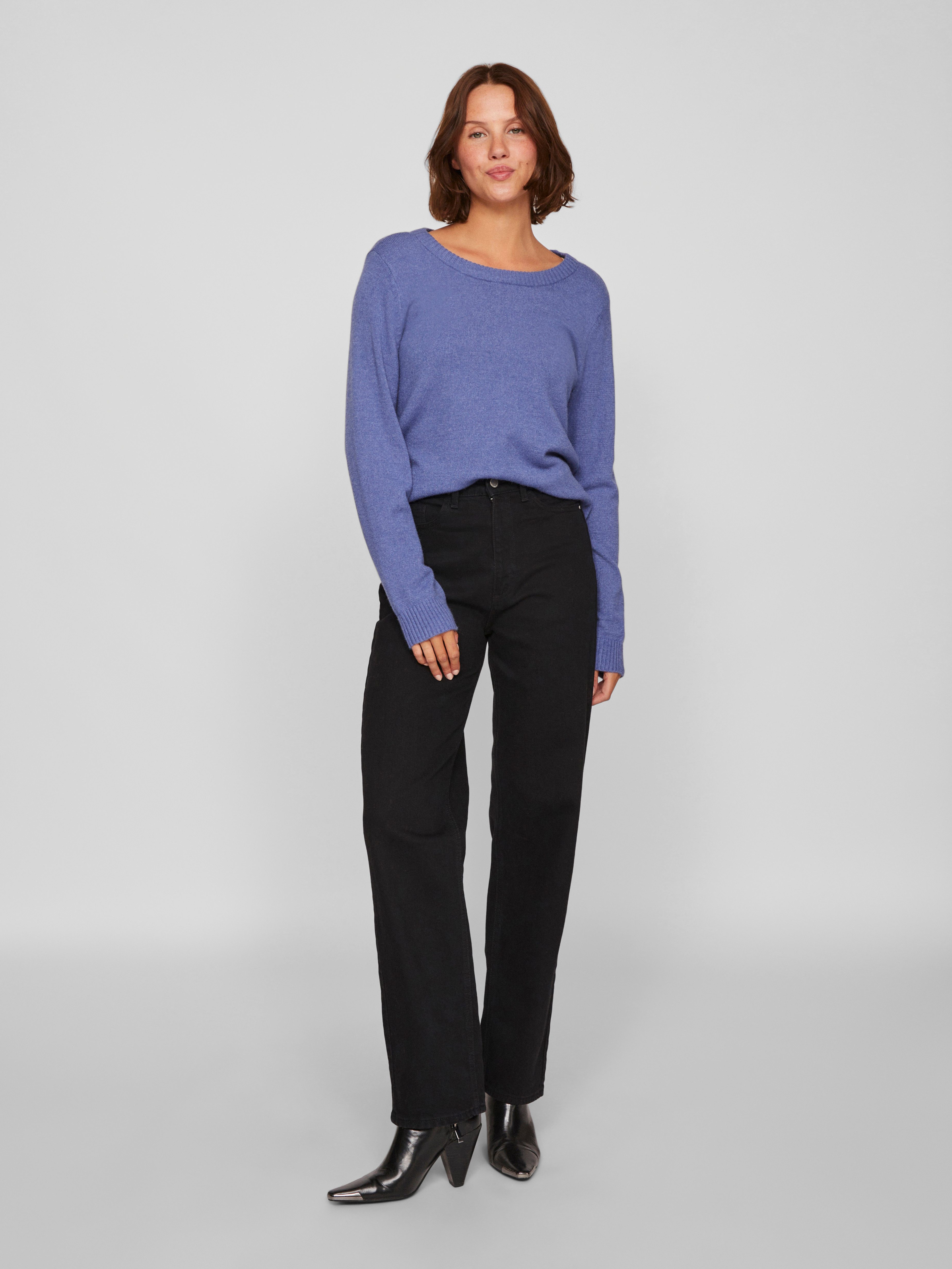 Vila Trui met ronde hals VIRIL O-NECK L S KNIT TOP NOOS