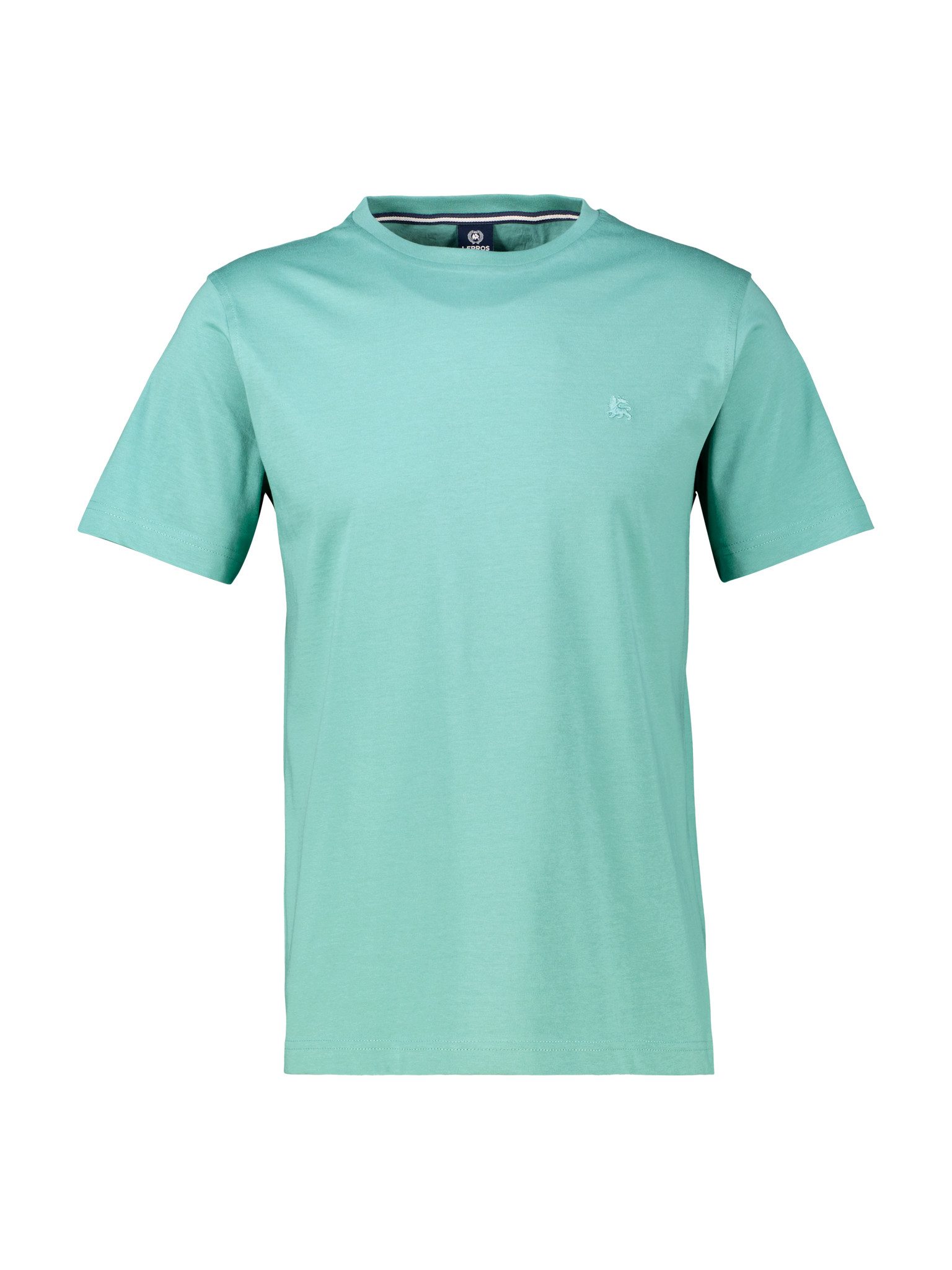 Lerros Shirt met ronde hals met geborduurd logo