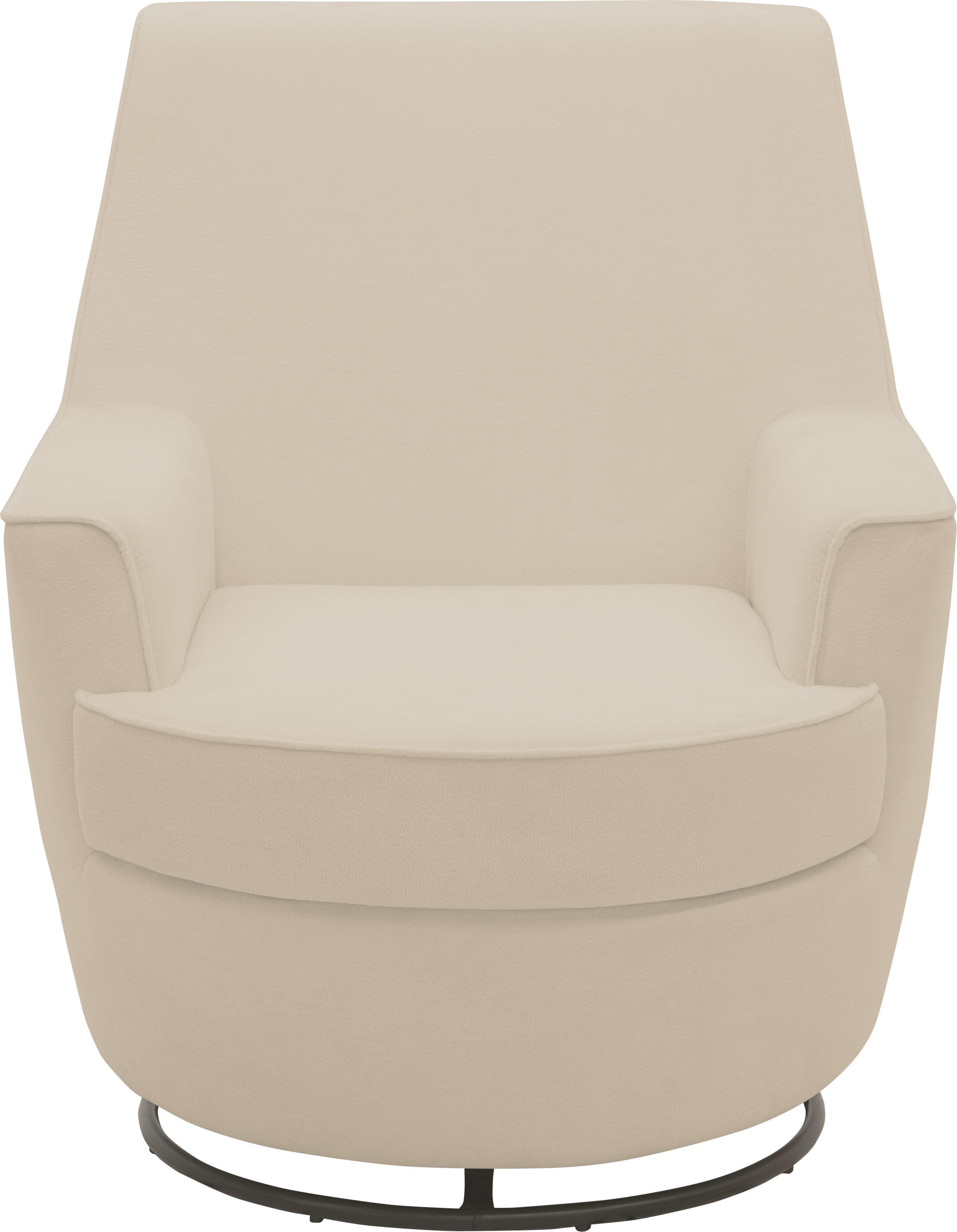INOSIGN Draaibare fauteuil HETTY, draaistoel met schommelfunctie, leesstoel in cord en microvezel (1 stuk)
