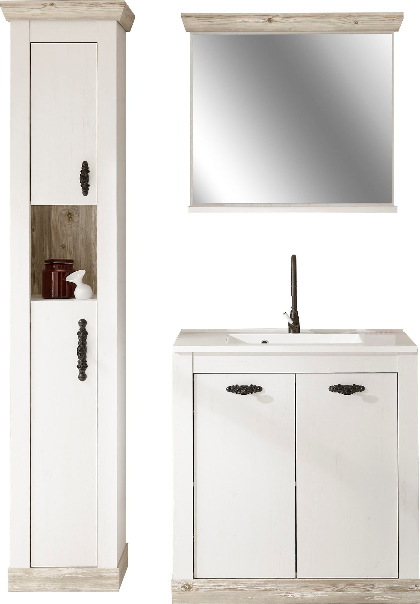 Home affaire Badkamerserie Florence (3-delig) badmeubelsets wit