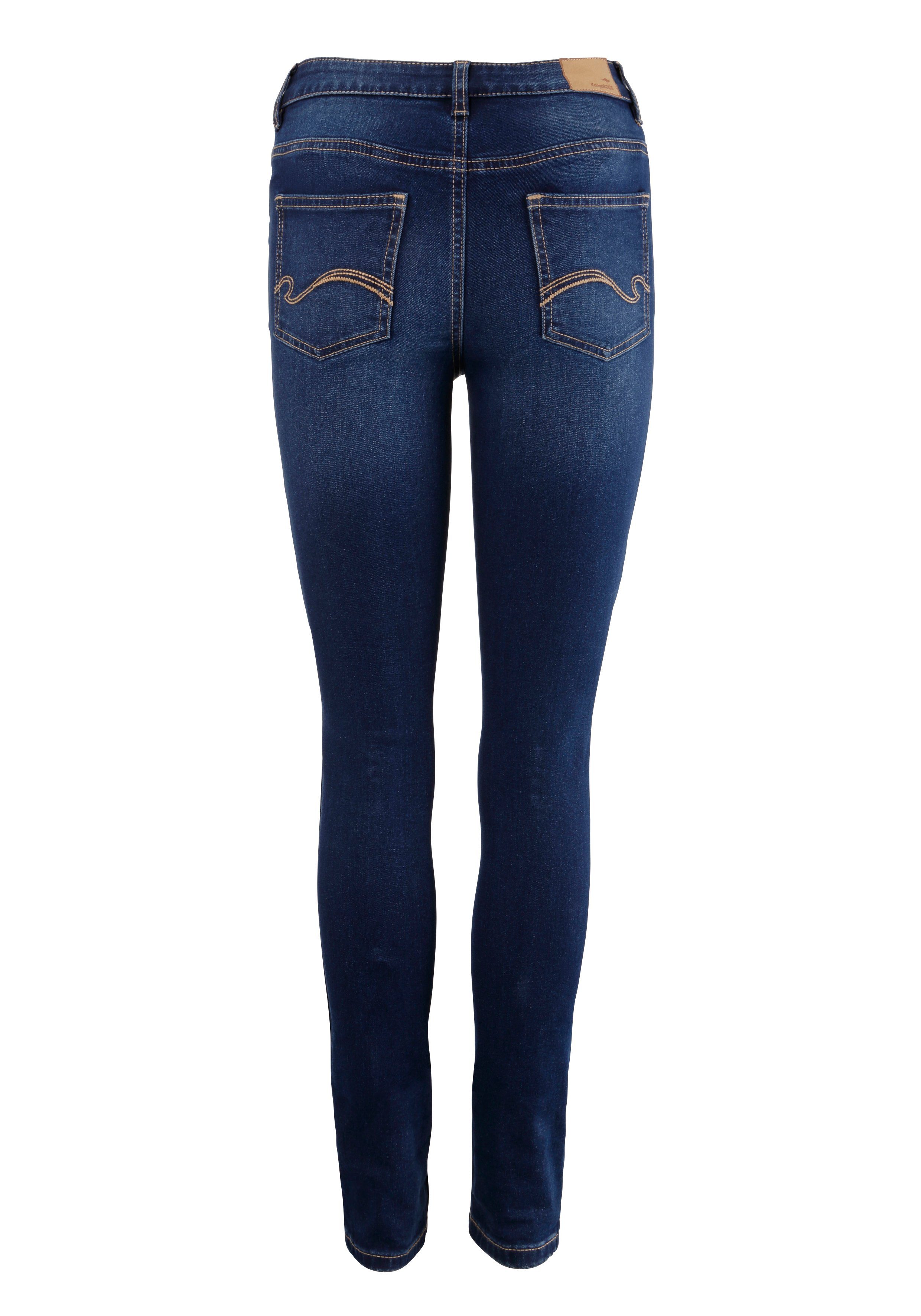 KangaROOS 5-pocket jeans SUPER SKINNY HIGH RISE enkel-lang, met used-look, hoge taille
