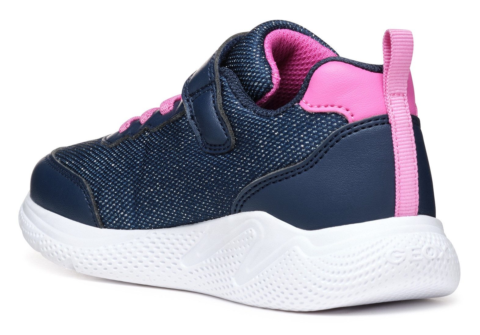 Geox Sneakers J SPRINTYE GIRL , vrijetijdsschoen, klittenbandschoen met glitterster
