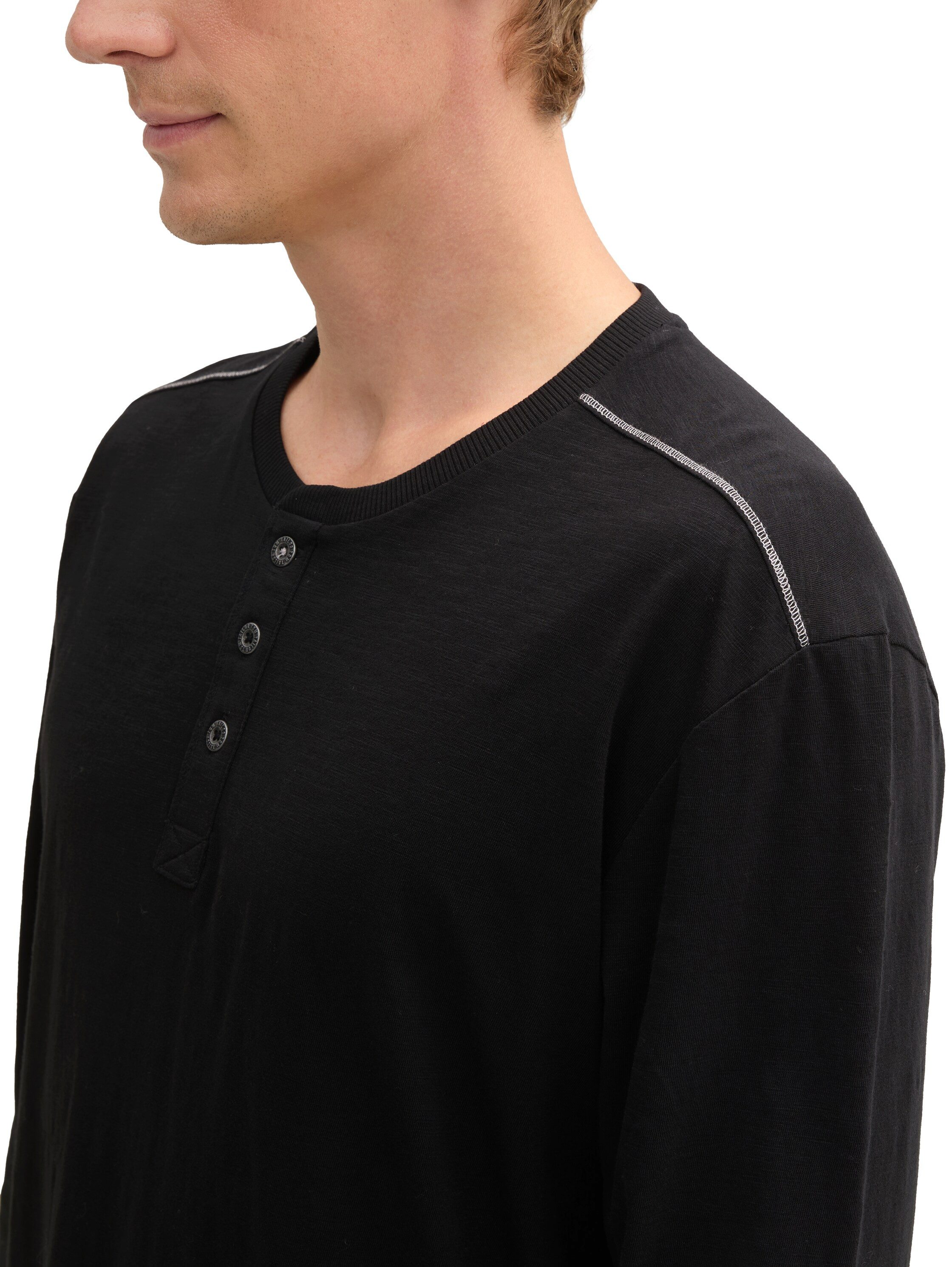 Tom Tailor Henleyshirt met henleyshirt-hals
