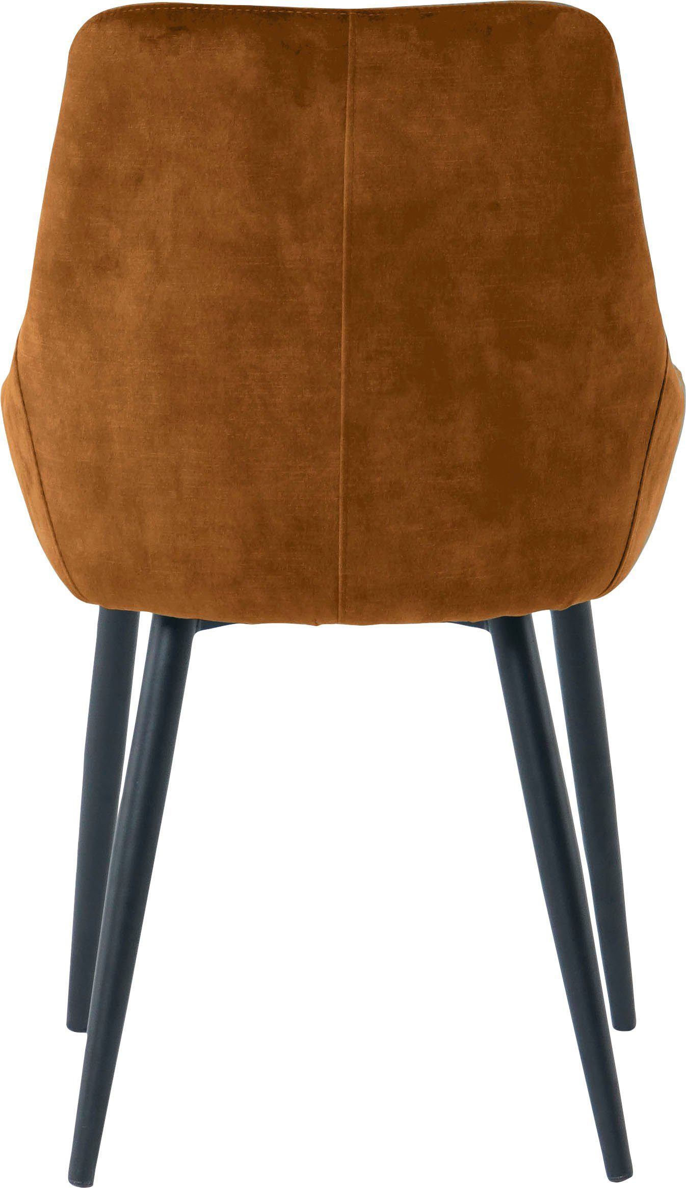 SIT Stoel glamoureuze bekleding in fluwelige look (set, 2 stuks)