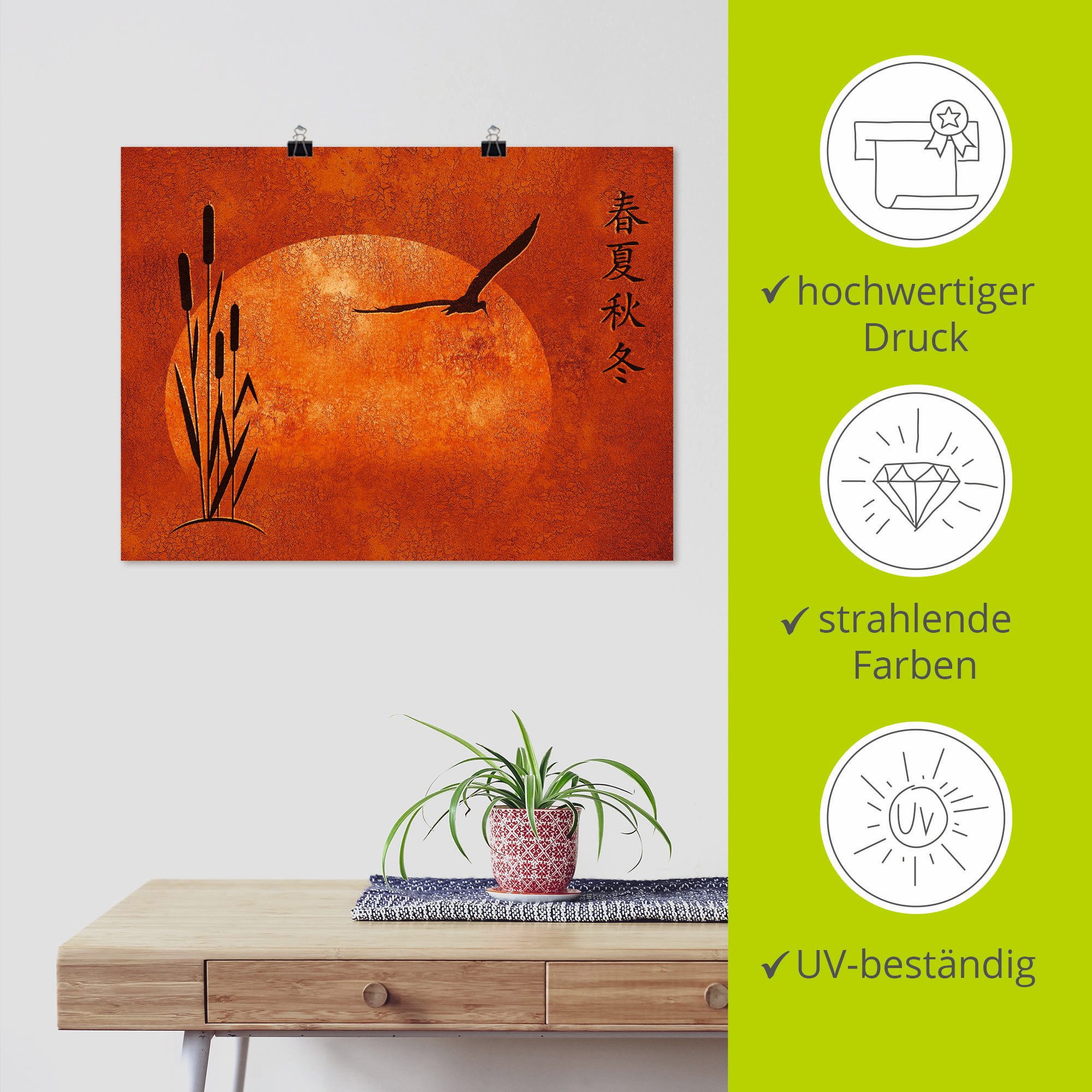 Artland Artprint Aziatische seizoenen als poster, muursticker in verschillende maten