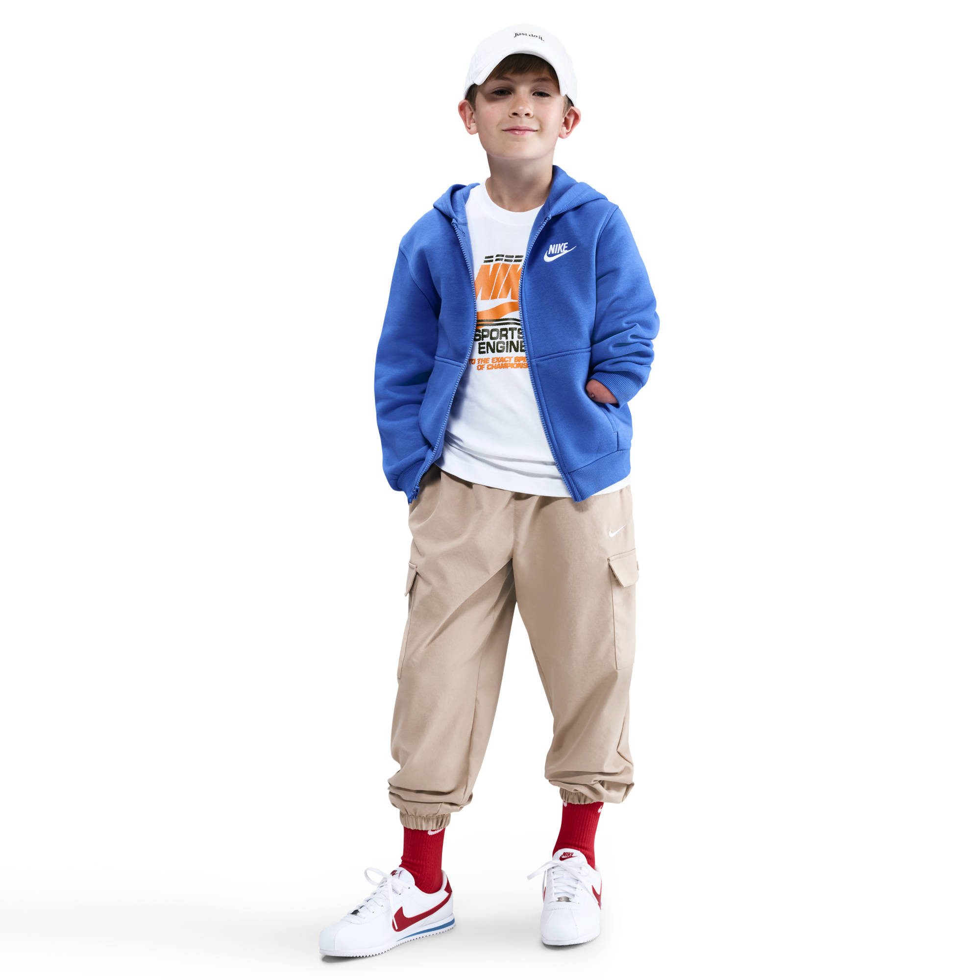 Nike Sportswear Capuchonsweatvest K NSW CLUB FLC HD FZ LS LBR