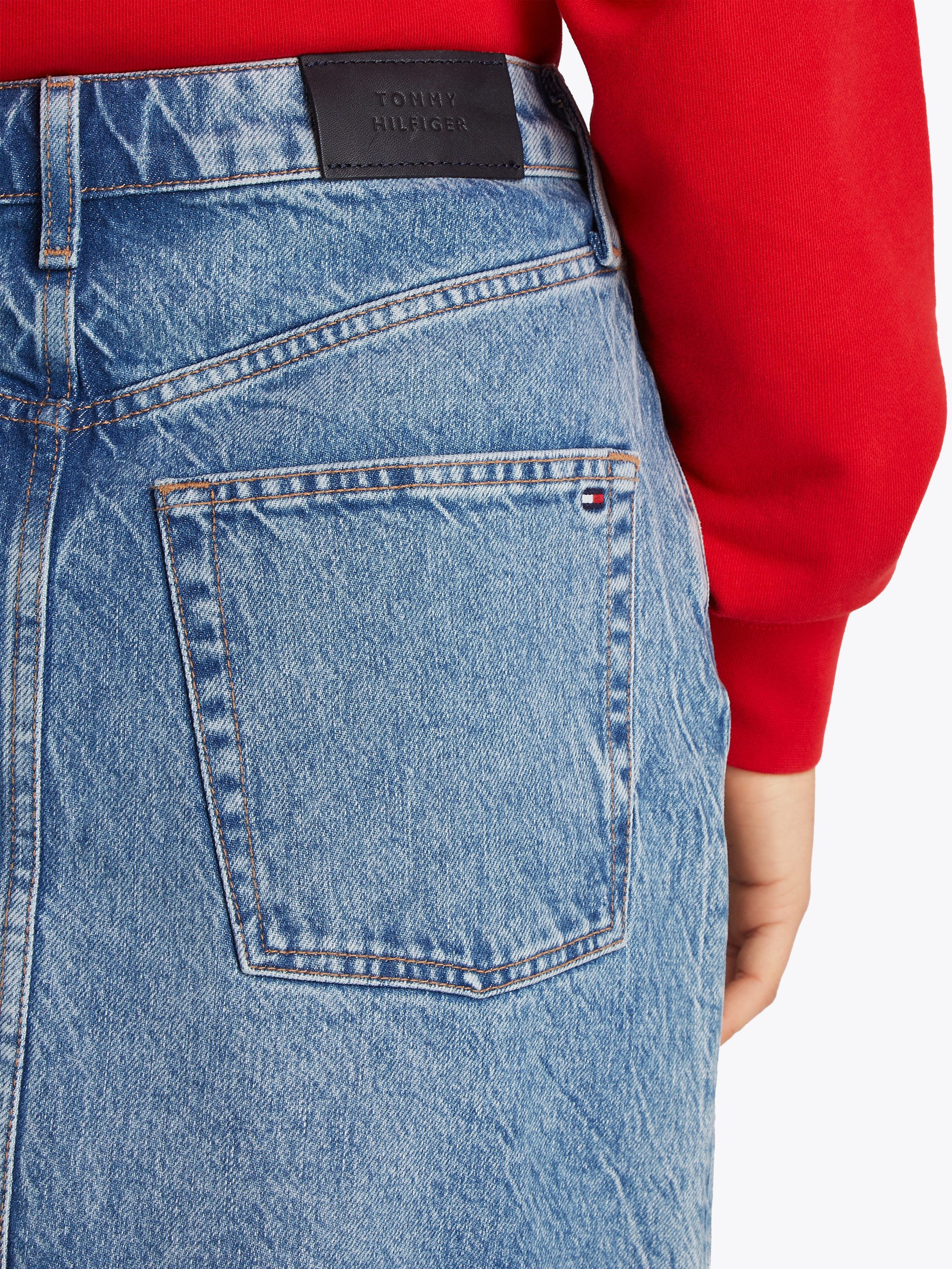 Tommy Hilfiger Jeans rok DNM MINI SKIRT HW ALI in mini-lengte, in blauwe was