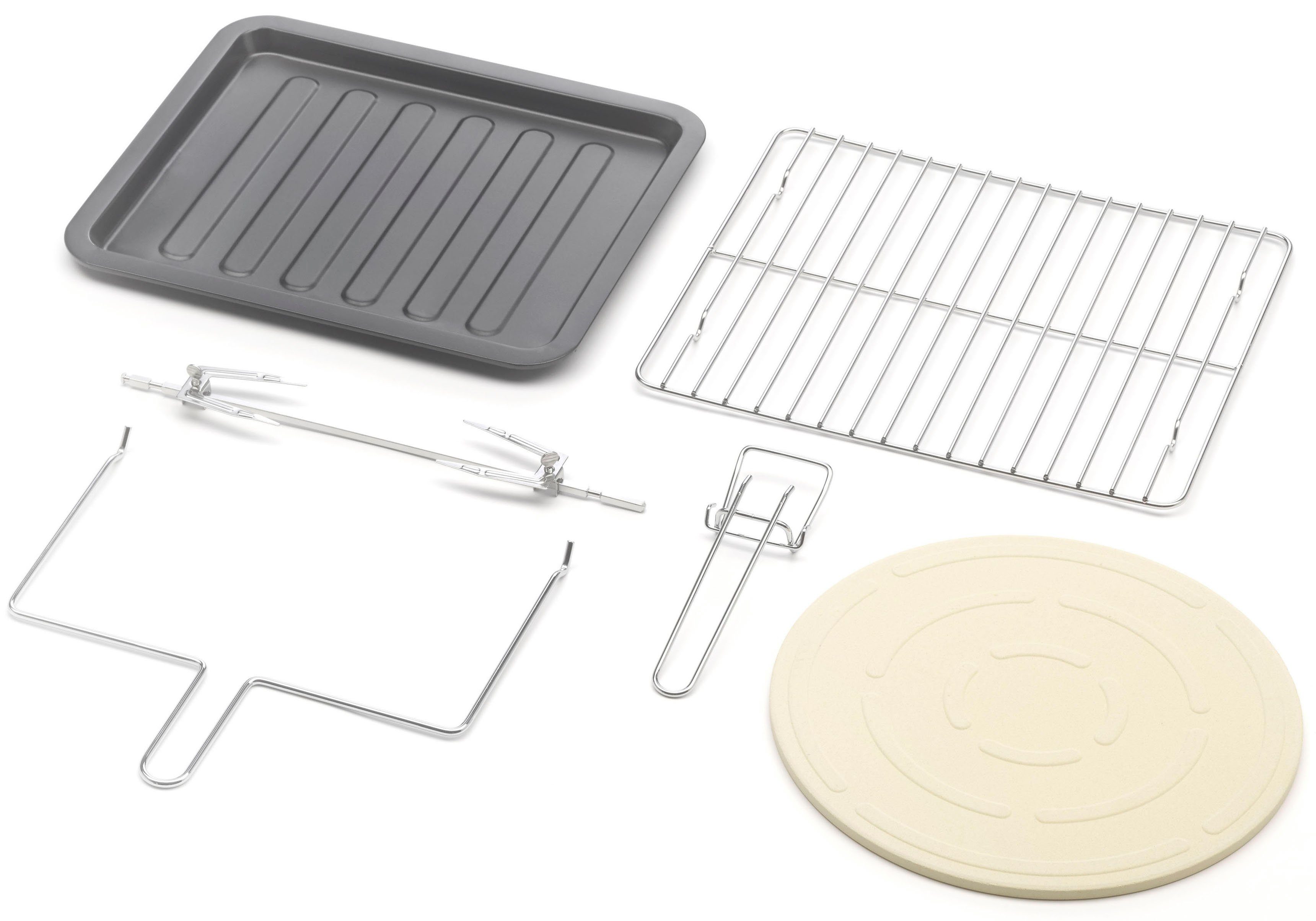 Caso Mini-oven TO 26 SilverStyle met roterend draaispit